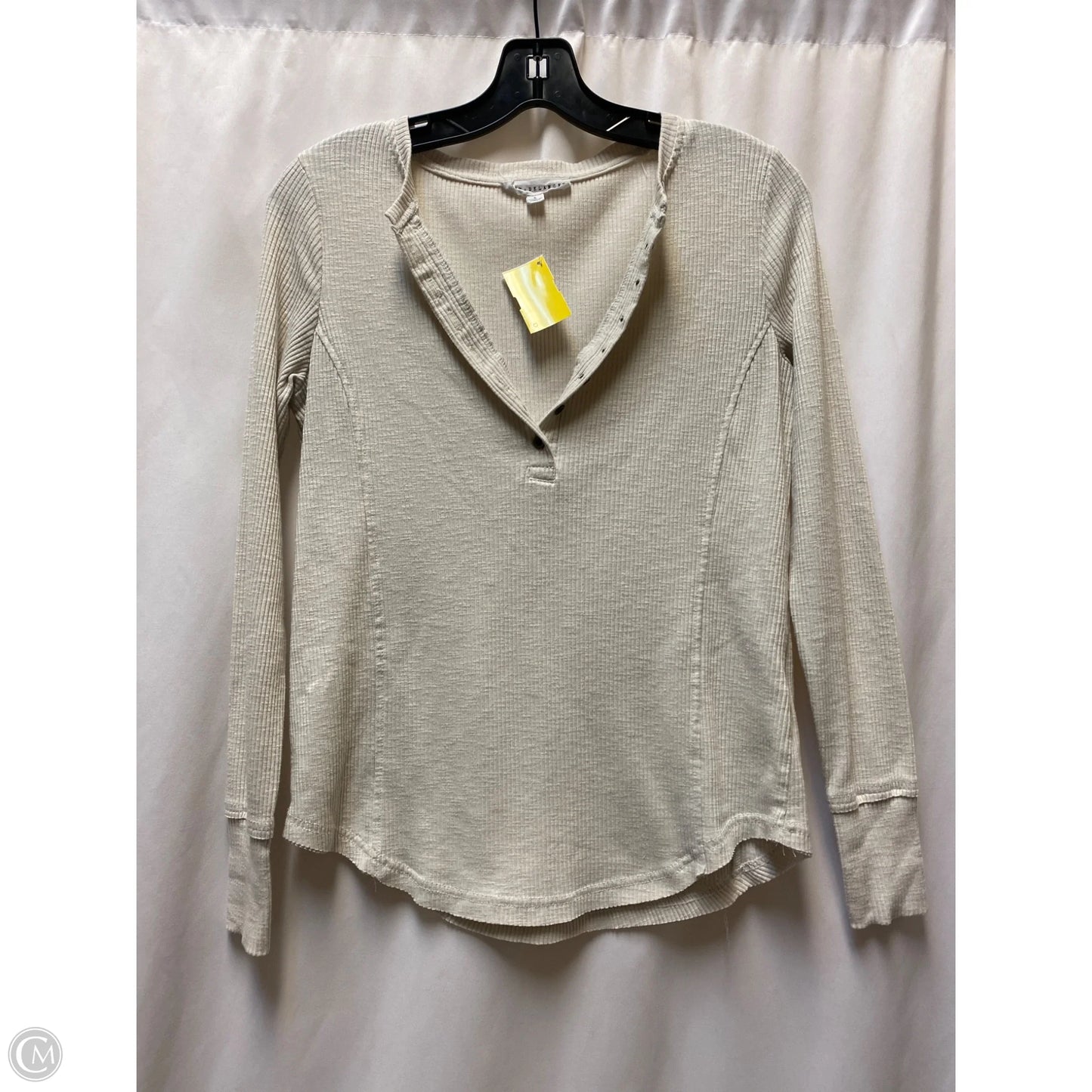 Top Long Sleeve By Jane And Delancey In Tan, Size: S