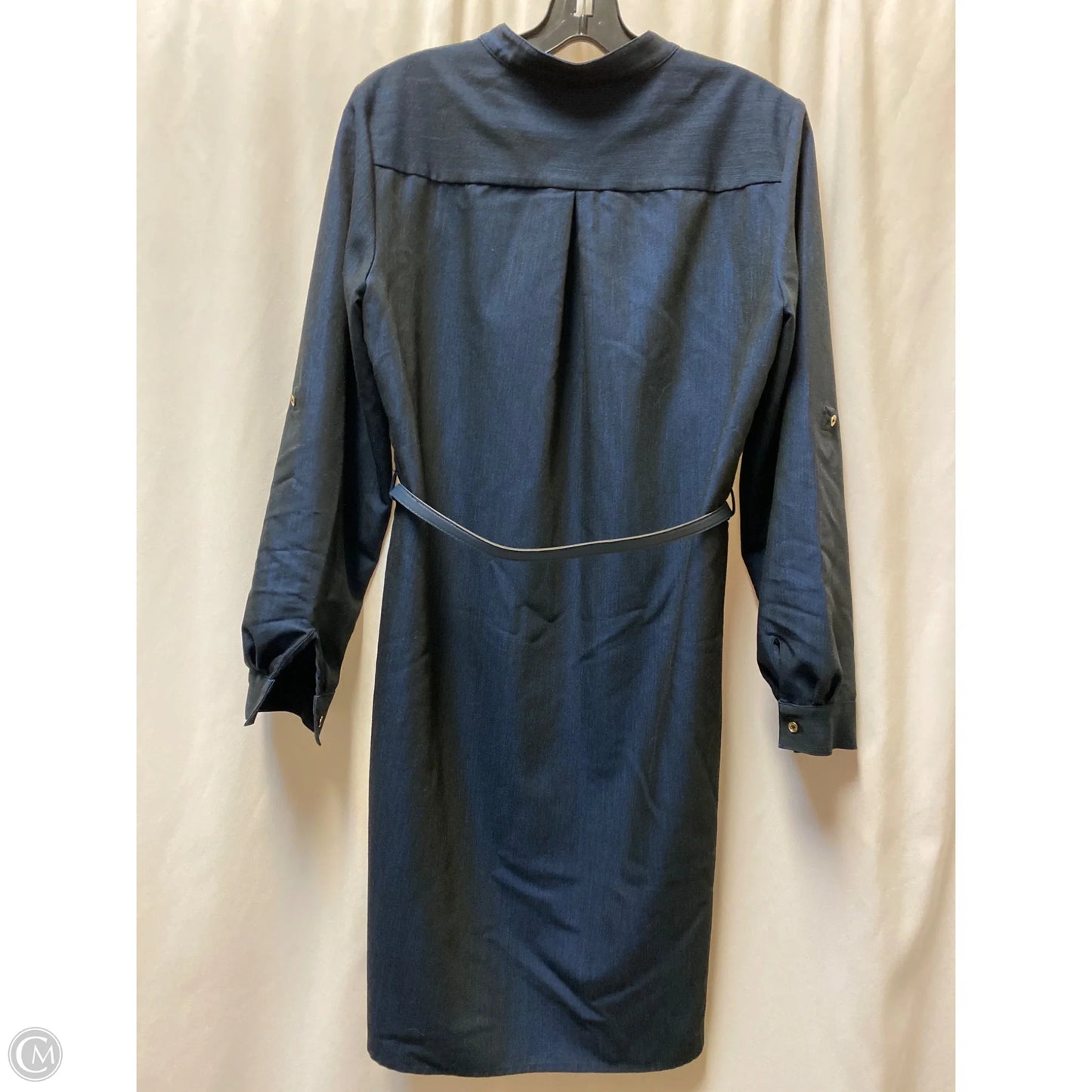 Dress Casual Midi By Calvin Klein In Navy, Size: M