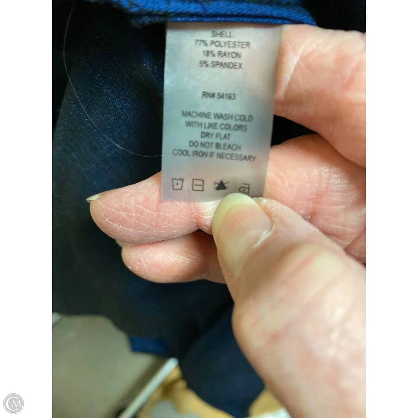 Dress Casual Midi By Calvin Klein In Navy, Size: M