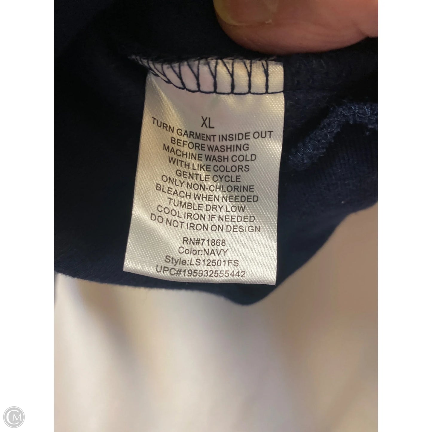 Sweatshirt Crewneck By Clothes Mentor In Navy, Size: Xl