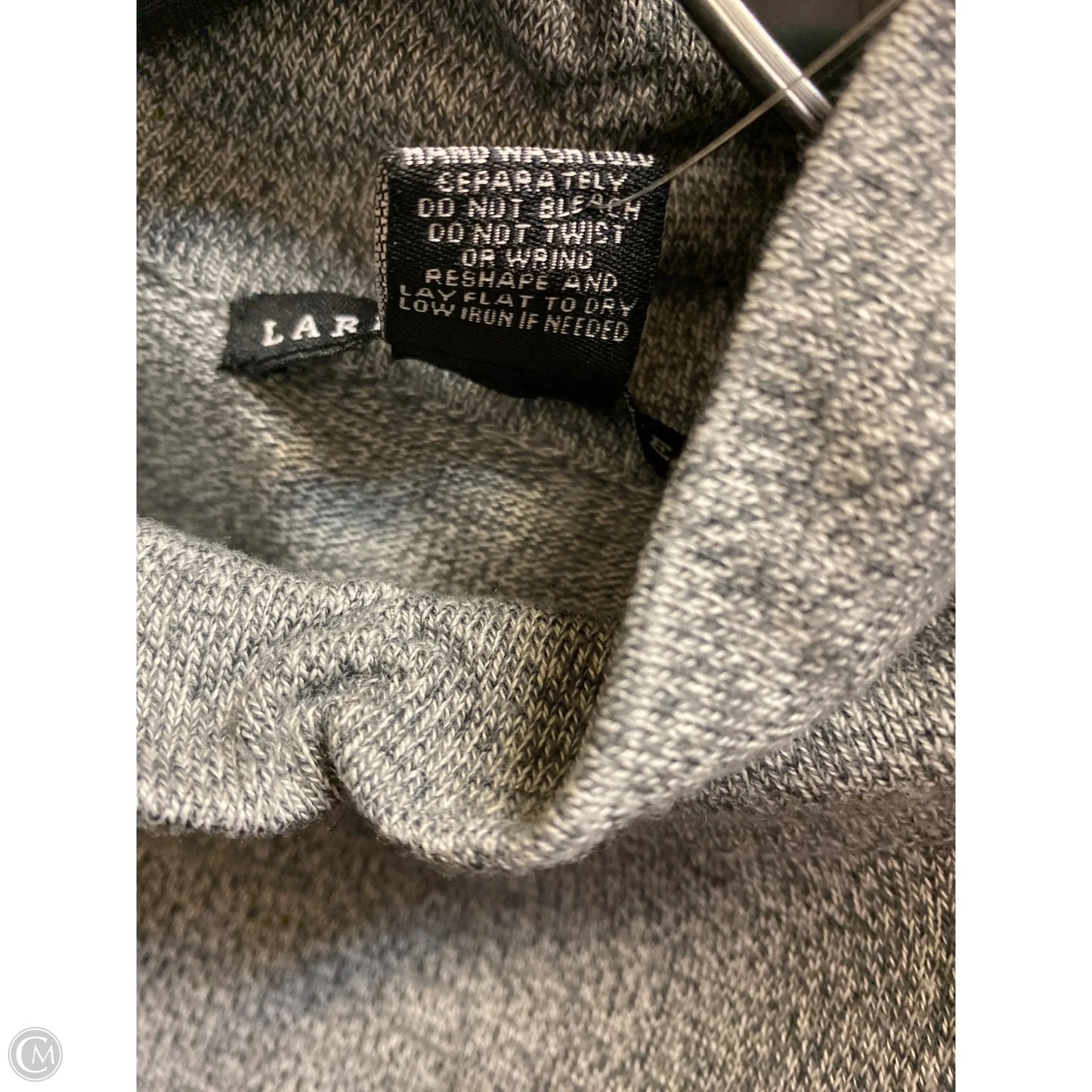 Top Long Sleeve By Larry Levine In Grey, Size: L