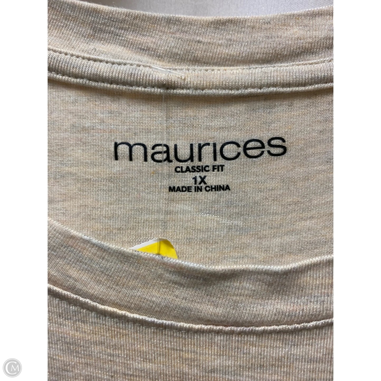 Top Short Sleeve By Maurice’s In Tan, Size: 1x