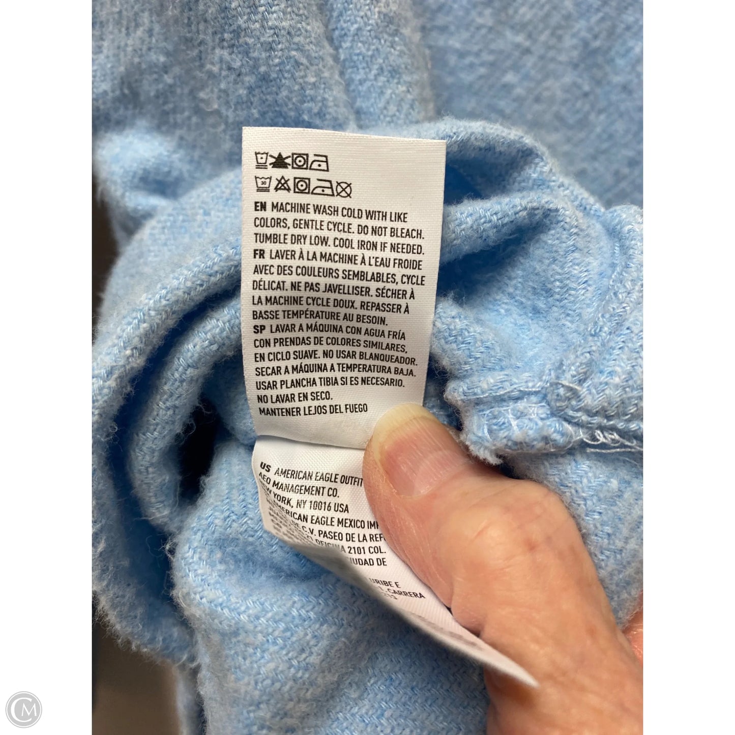 Jacket Shirt By American Eagle In Blue, Size: Xl