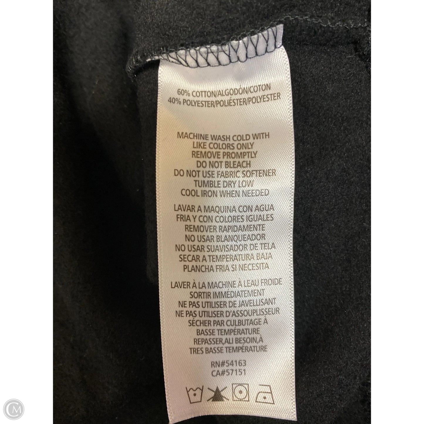 Sweatshirt Collar By Calvin Klein In Black, Size: Xl