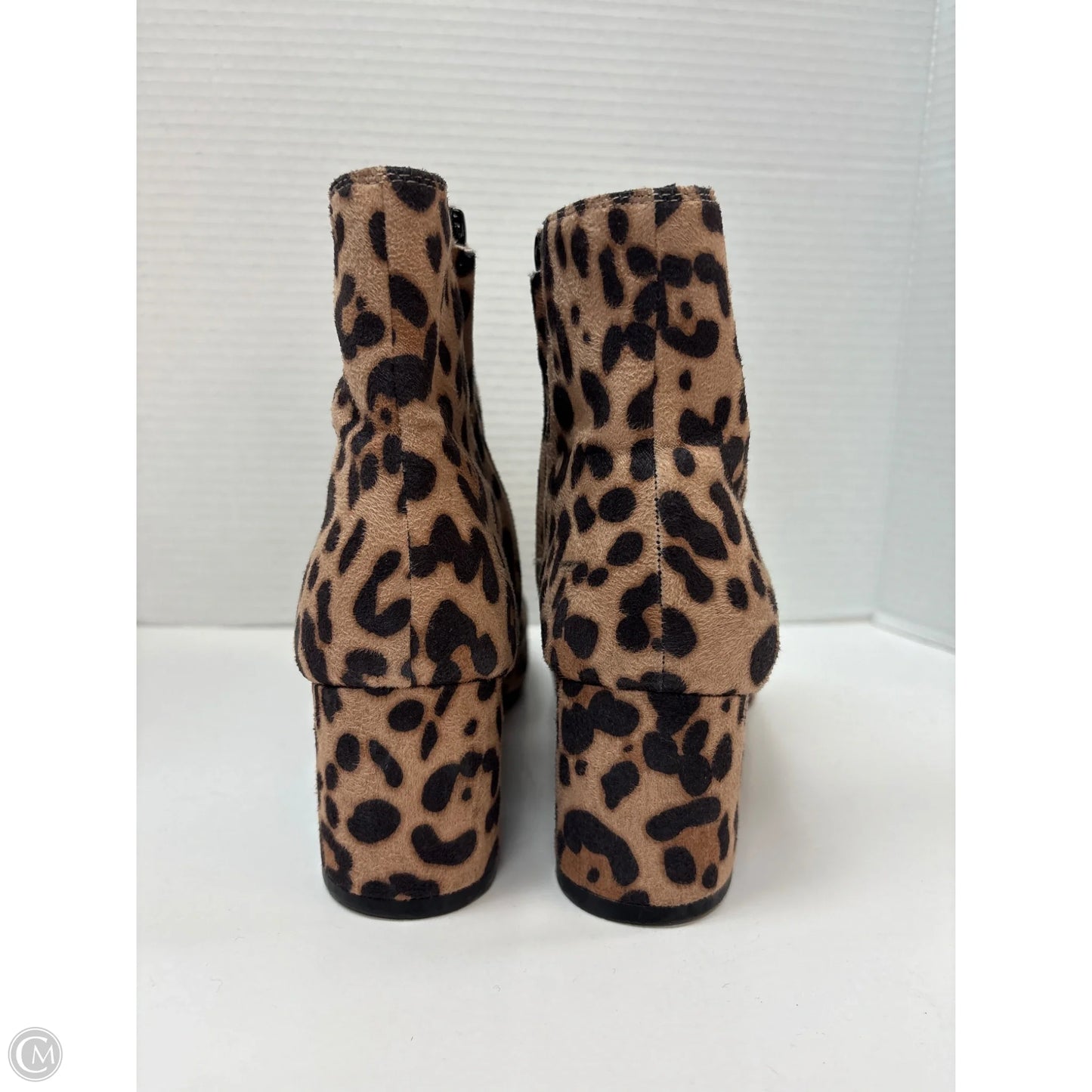 Boots Ankle Heels By Time And Tru In Animal Print, Size: 9