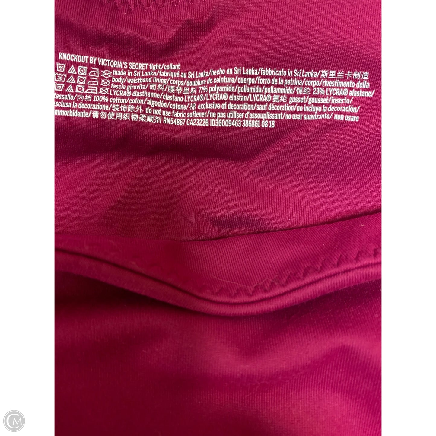 Athletic Leggings By Victorias Secret In Pink, Size: M