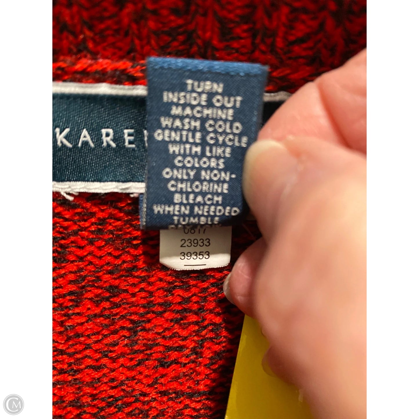 Sweater By Karen Scott In Red, Size: M