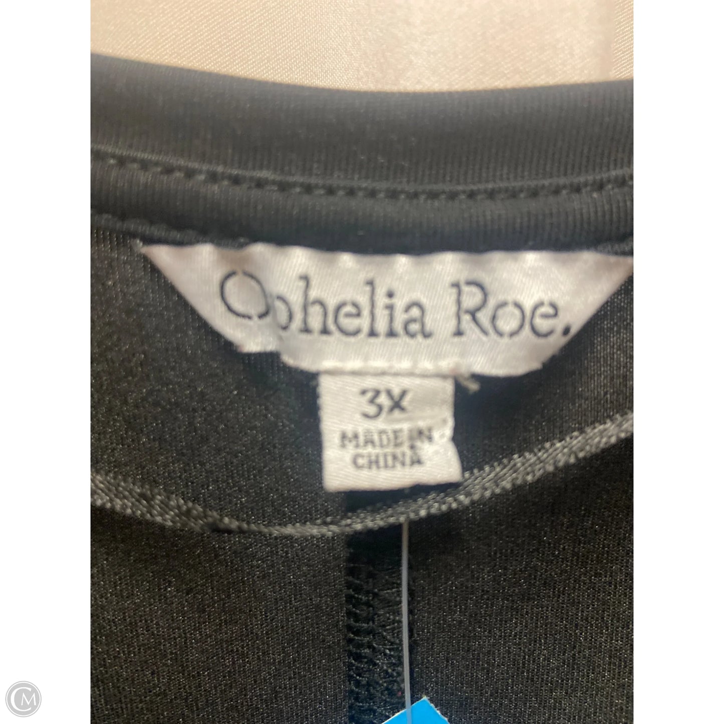 Top 3/4 Sleeve By Ophelia Roe In Black, Size: 3x