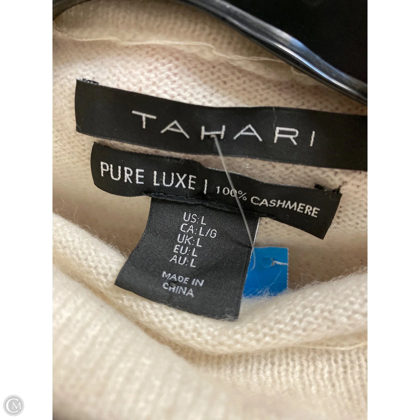 Sweater Cashmere By Tahari In Cream, Size: L