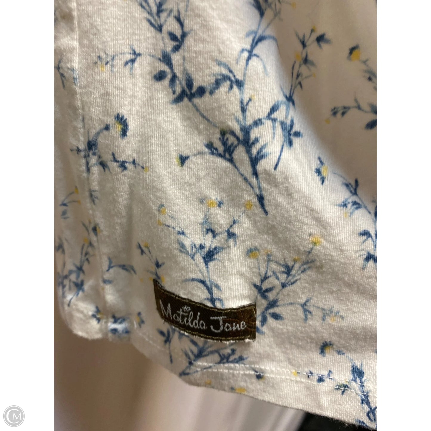 Top Long Sleeve By Matilda Jane In White, Size: L