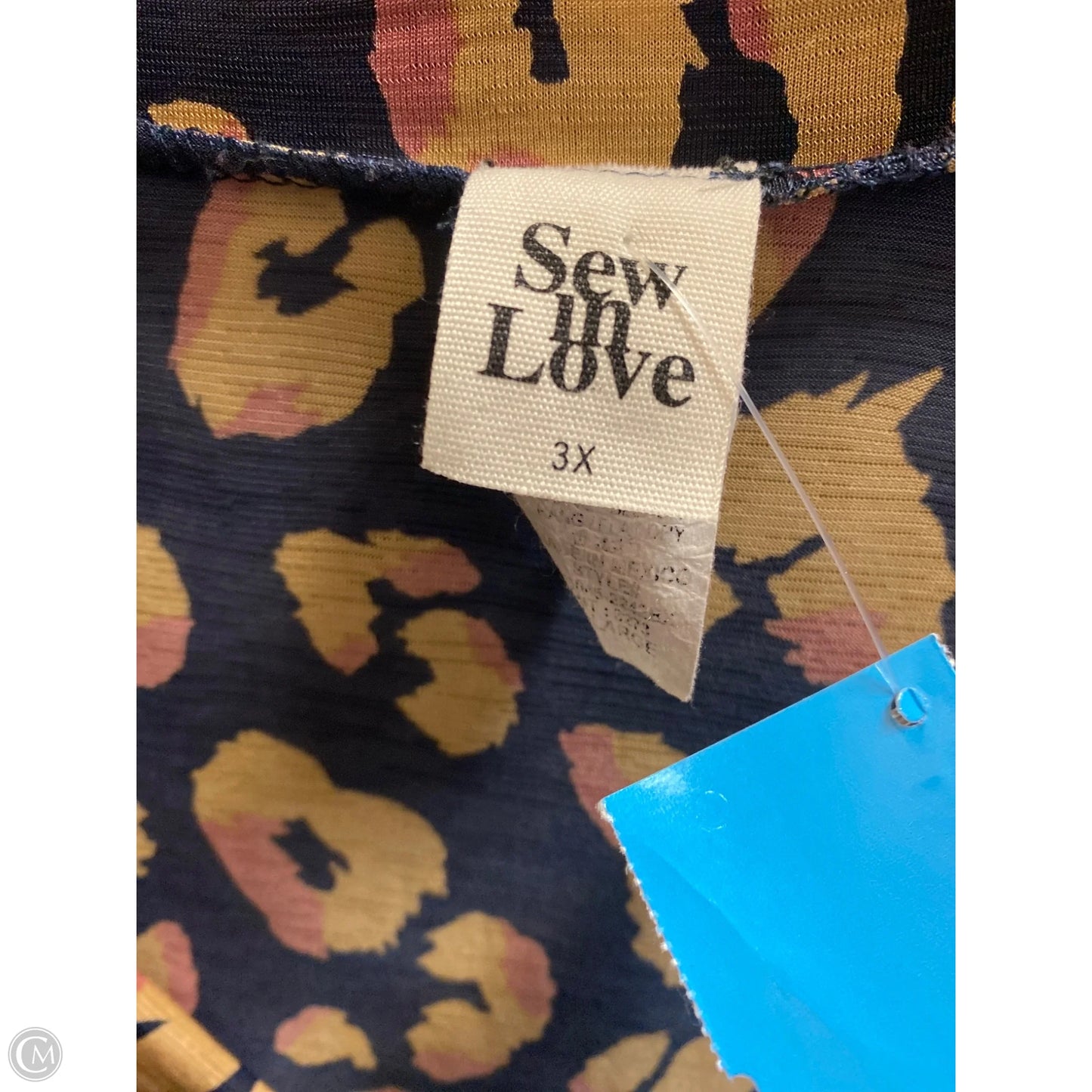 Top Long Sleeve By Sew In Love In Blue, Size: 3x