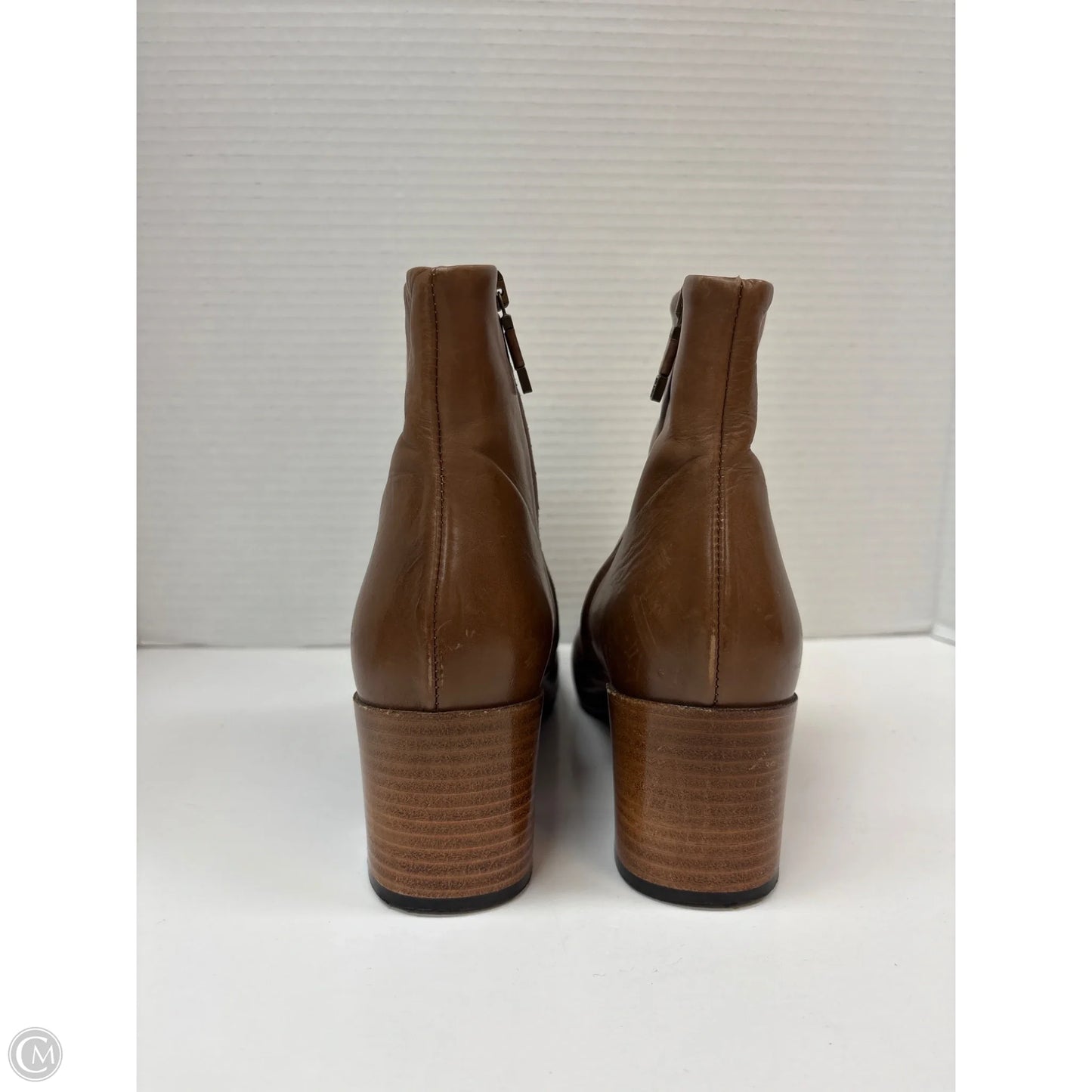 Boots Ankle Heels By Clothes Mentor In Brown, Size: 7