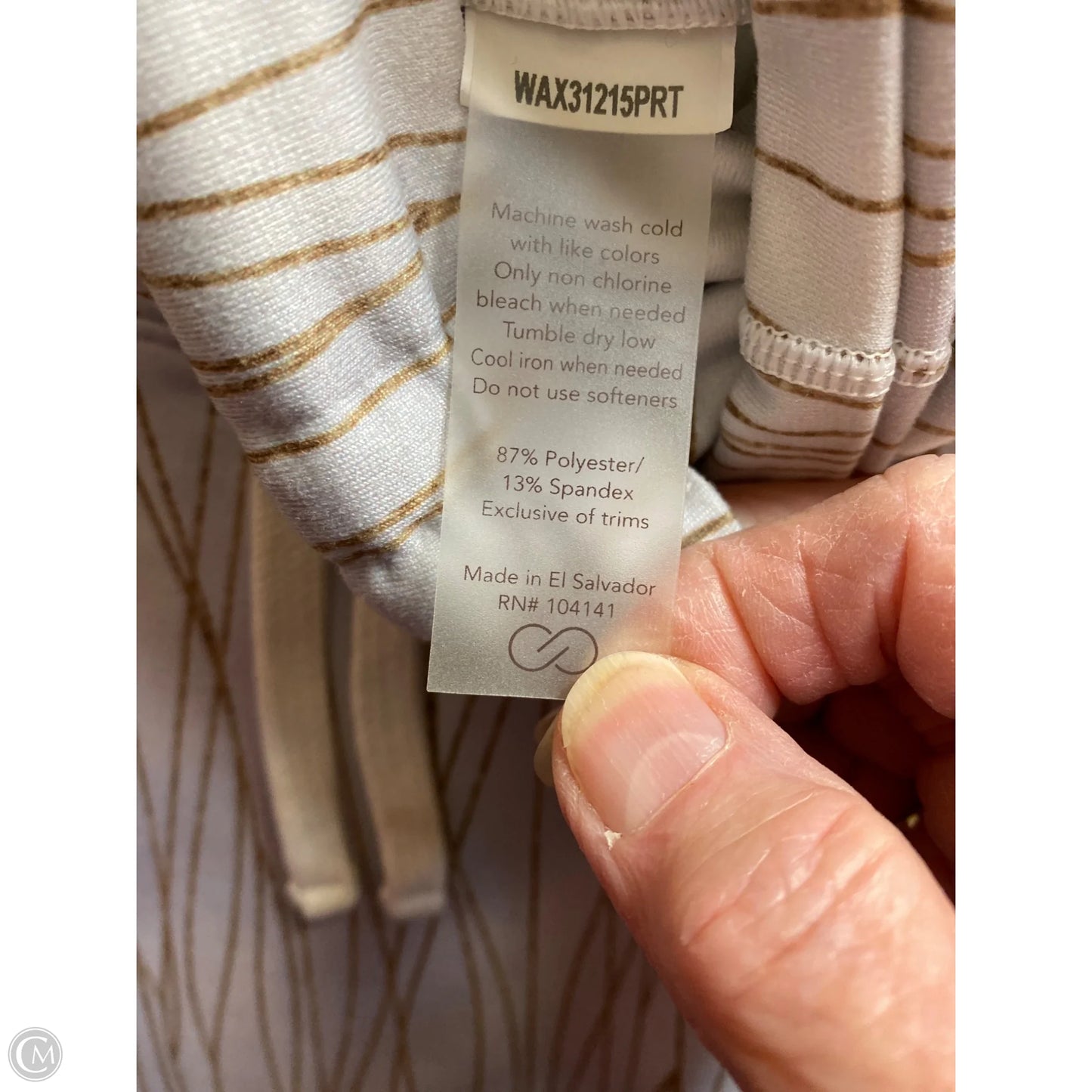 Athletic Top Long Sleeve Collar By Calia In Gold, Size: Xl