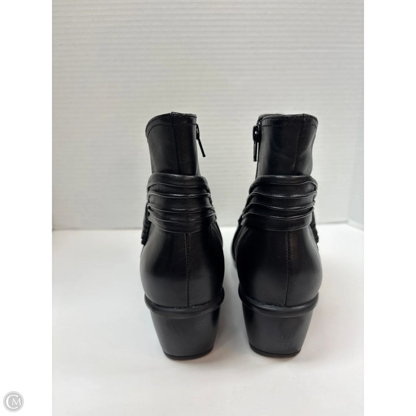 Boots Ankle Heels By Clarks In Black, Size: 7.5