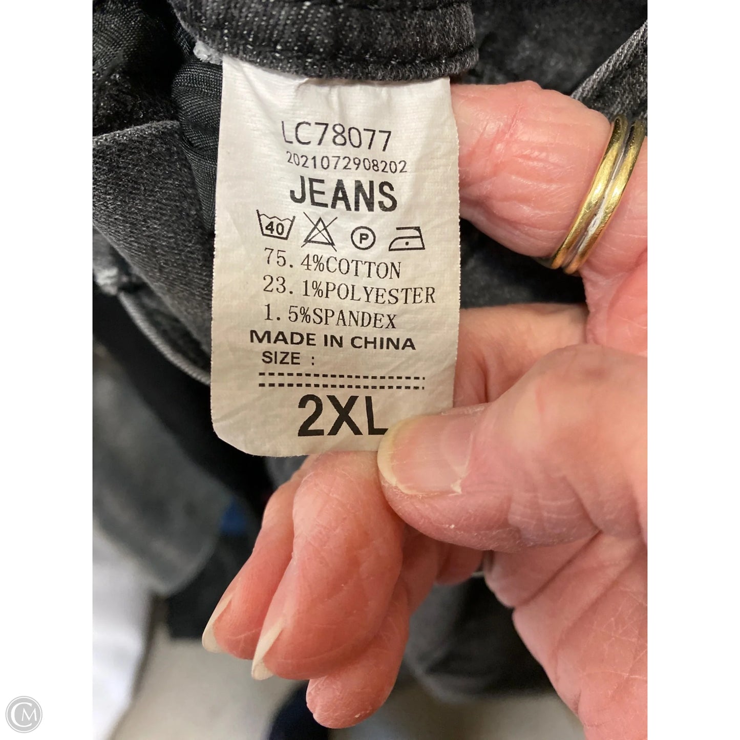 Overalls By Clothes Mentor In Black Denim, Size: 2x