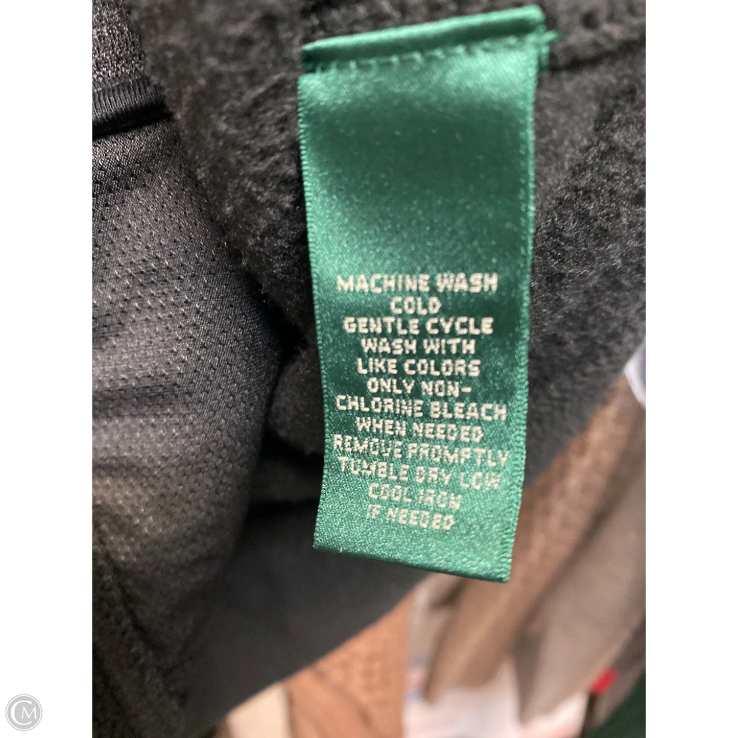 Jacket Fleece By Ralph Lauren In Black, Size: M