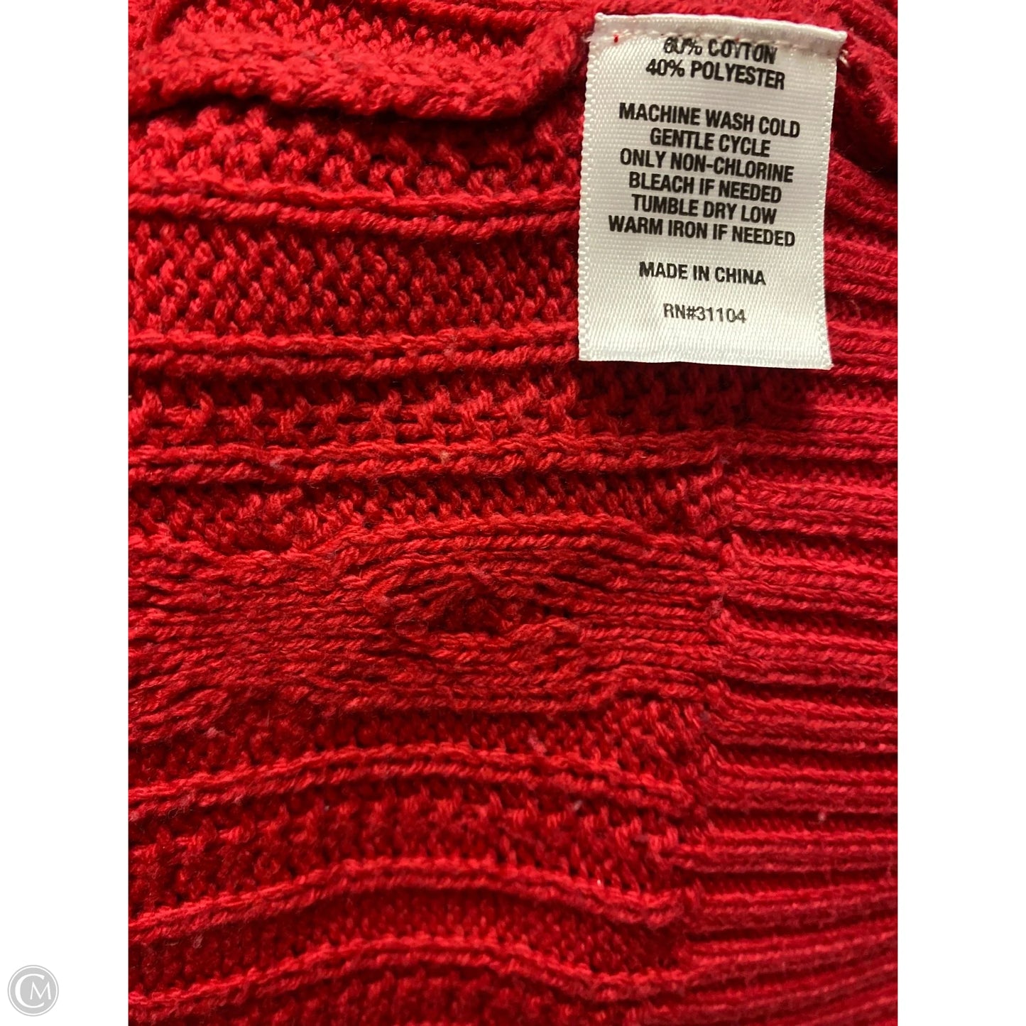 Sweater By Chaps In Red, Size: 2x