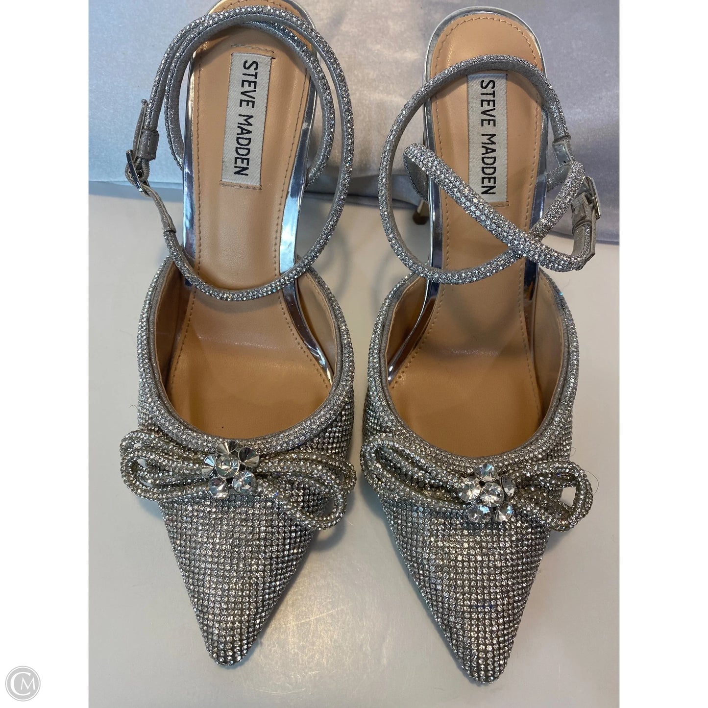 Shoes Heels Stiletto By Steve Madden In Silver, Size: 8.5