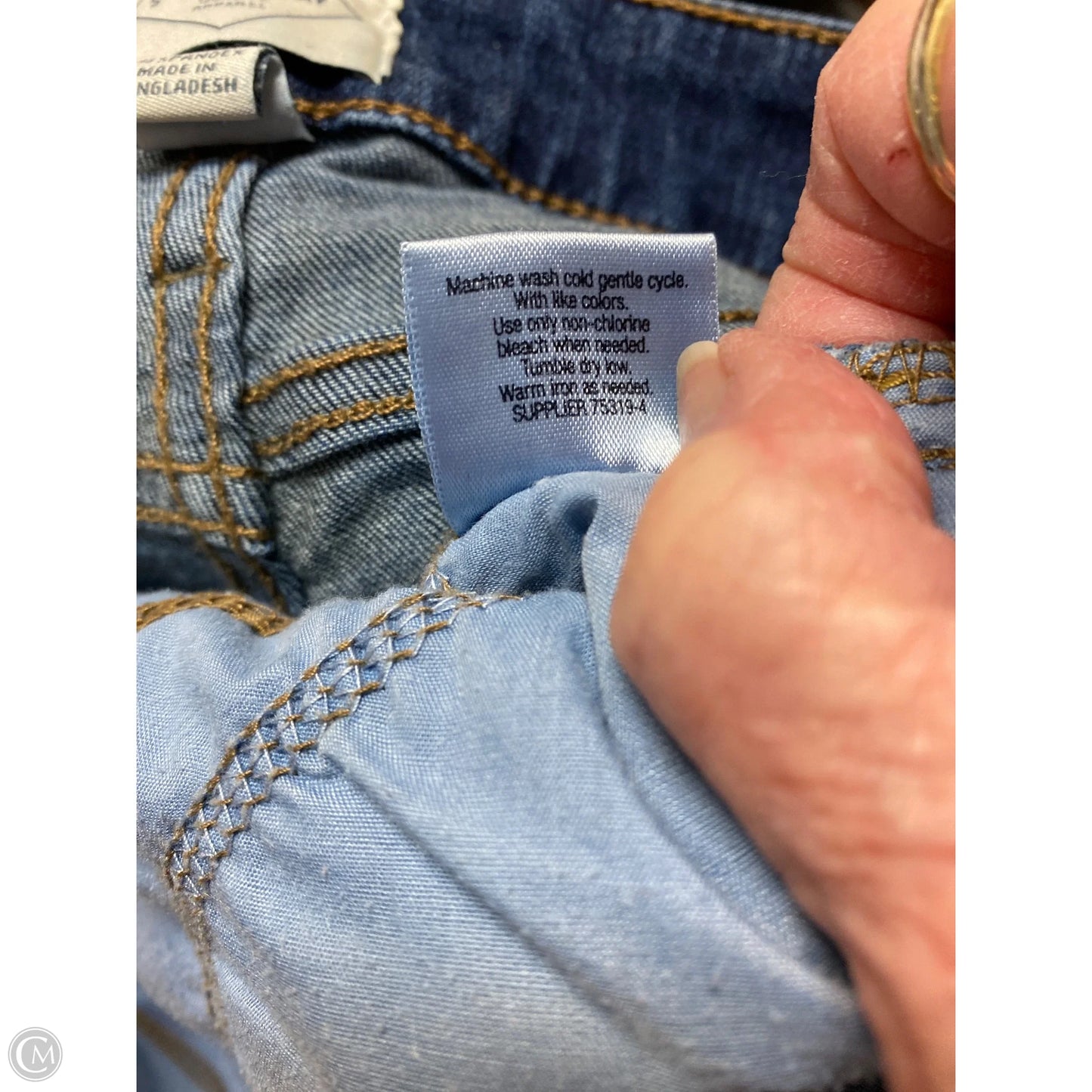 Jeans Straight By St Johns Bay In Blue Denim, Size: 18