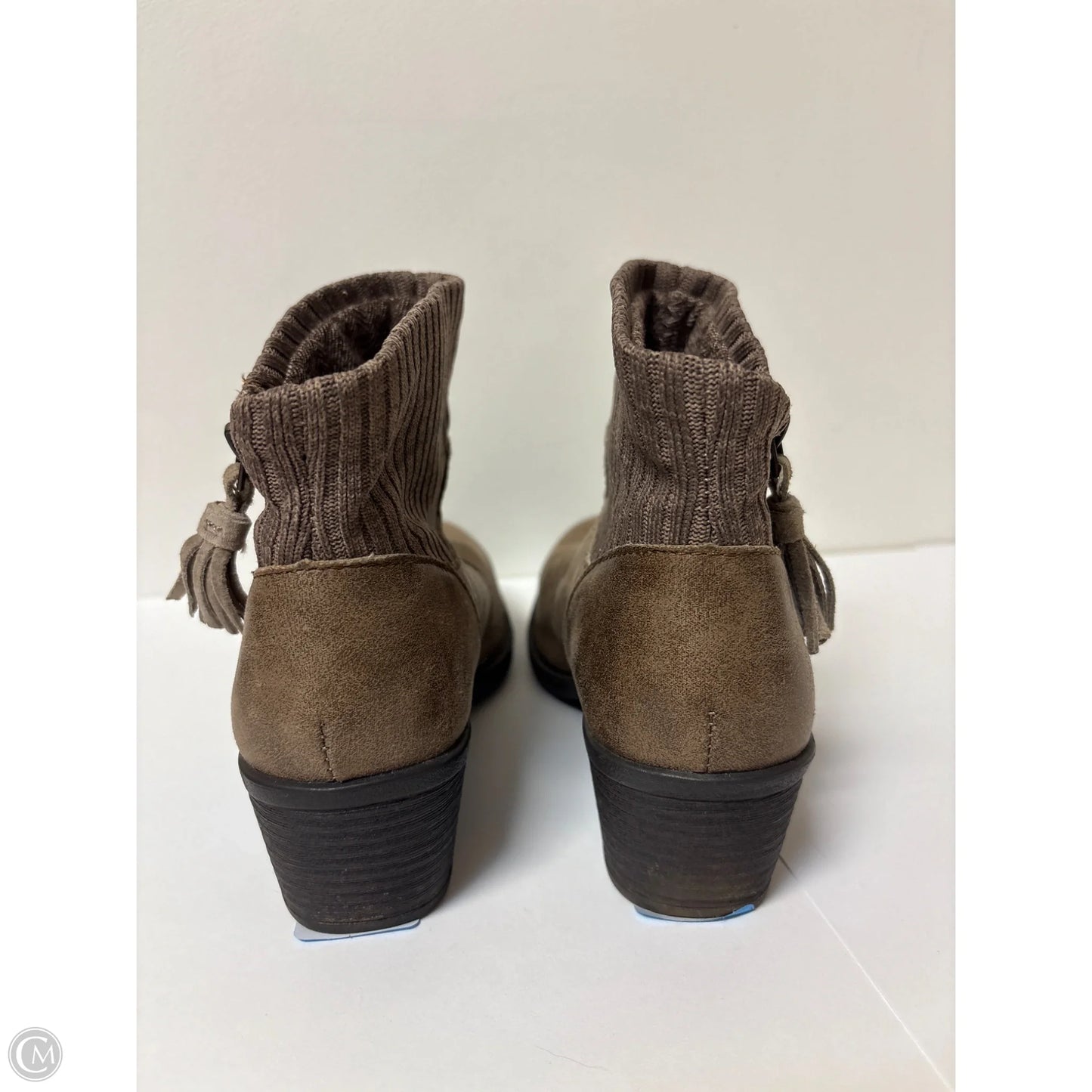 Boots Ankle Heels By Boc In Brown, Size: 6