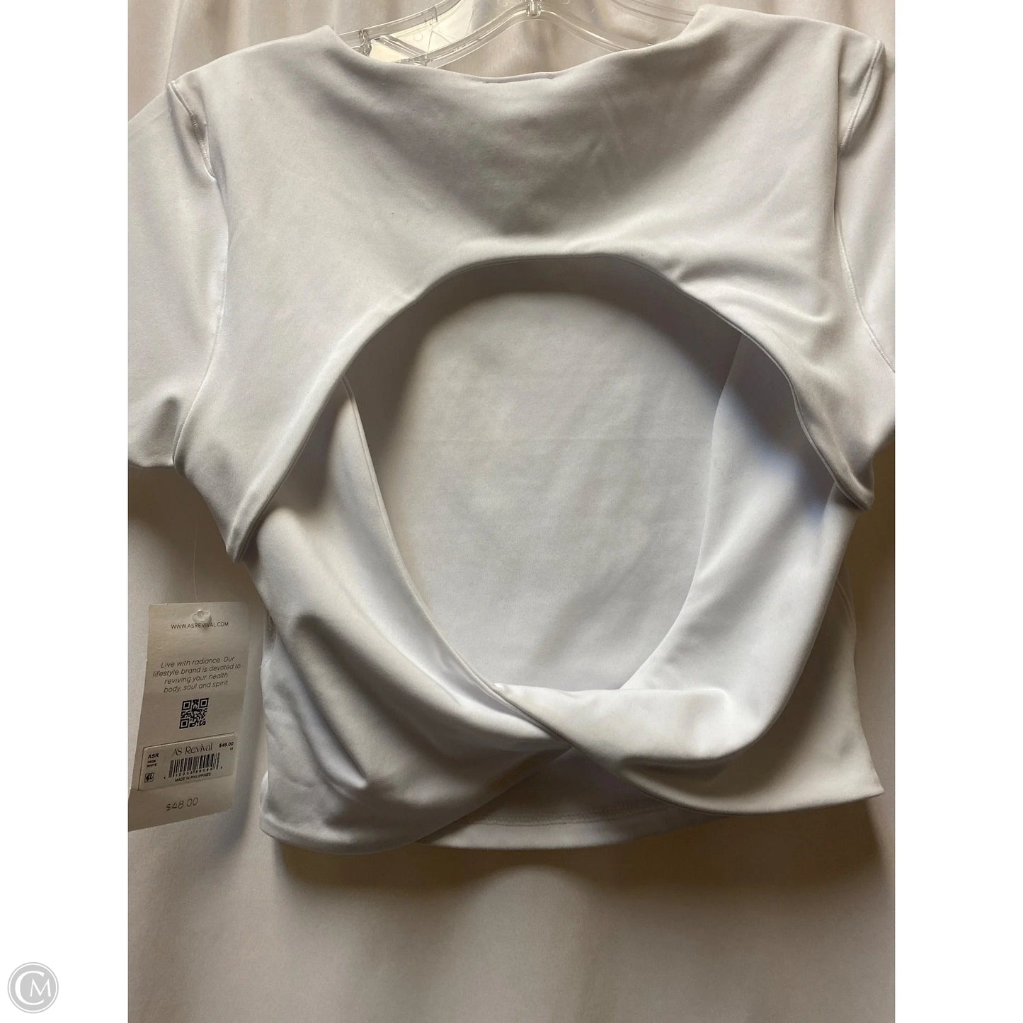 Athletic Top Short Sleeve By As Revival In White, Size: M