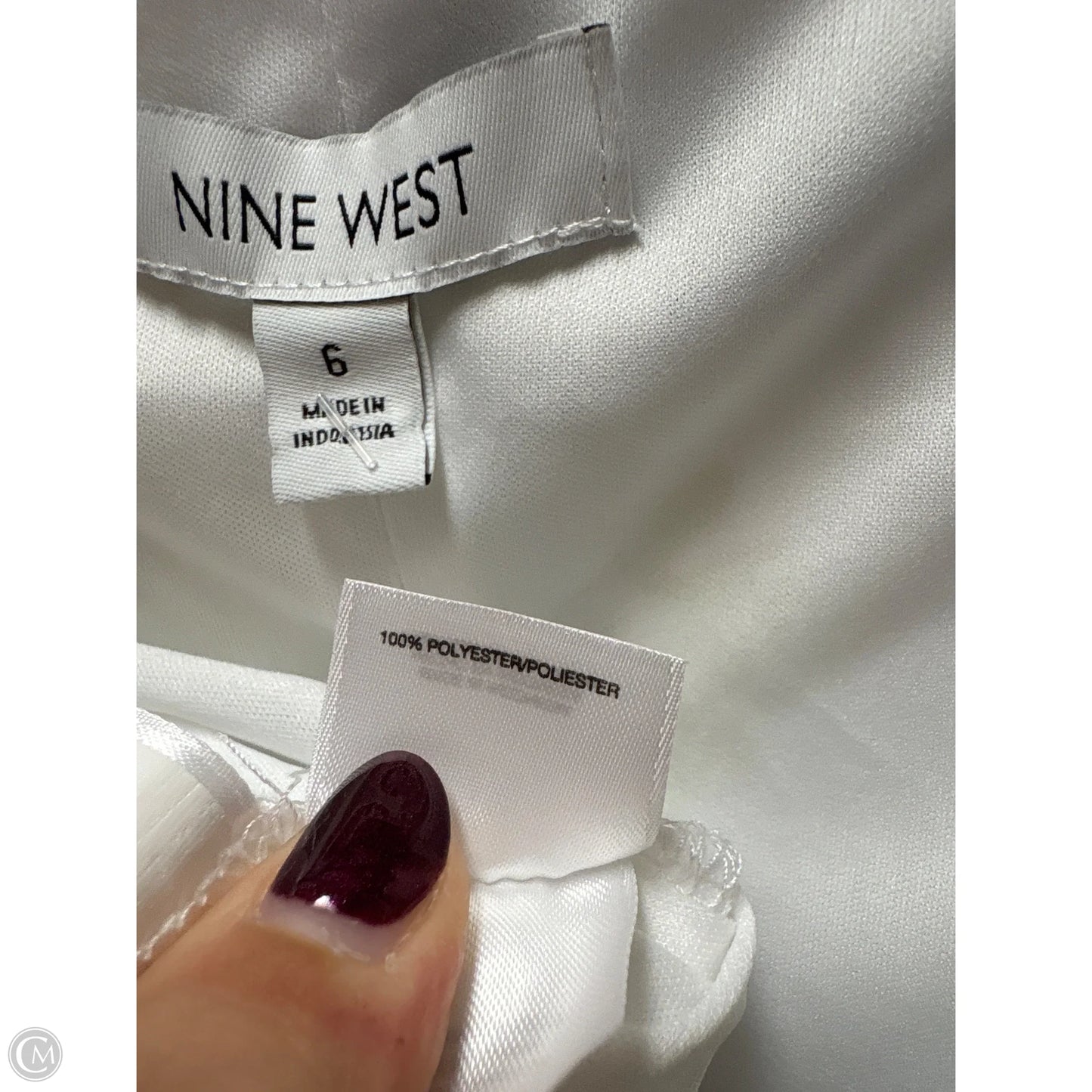 Dress Casual Maxi By Nine West In White & Yellow, Size: S