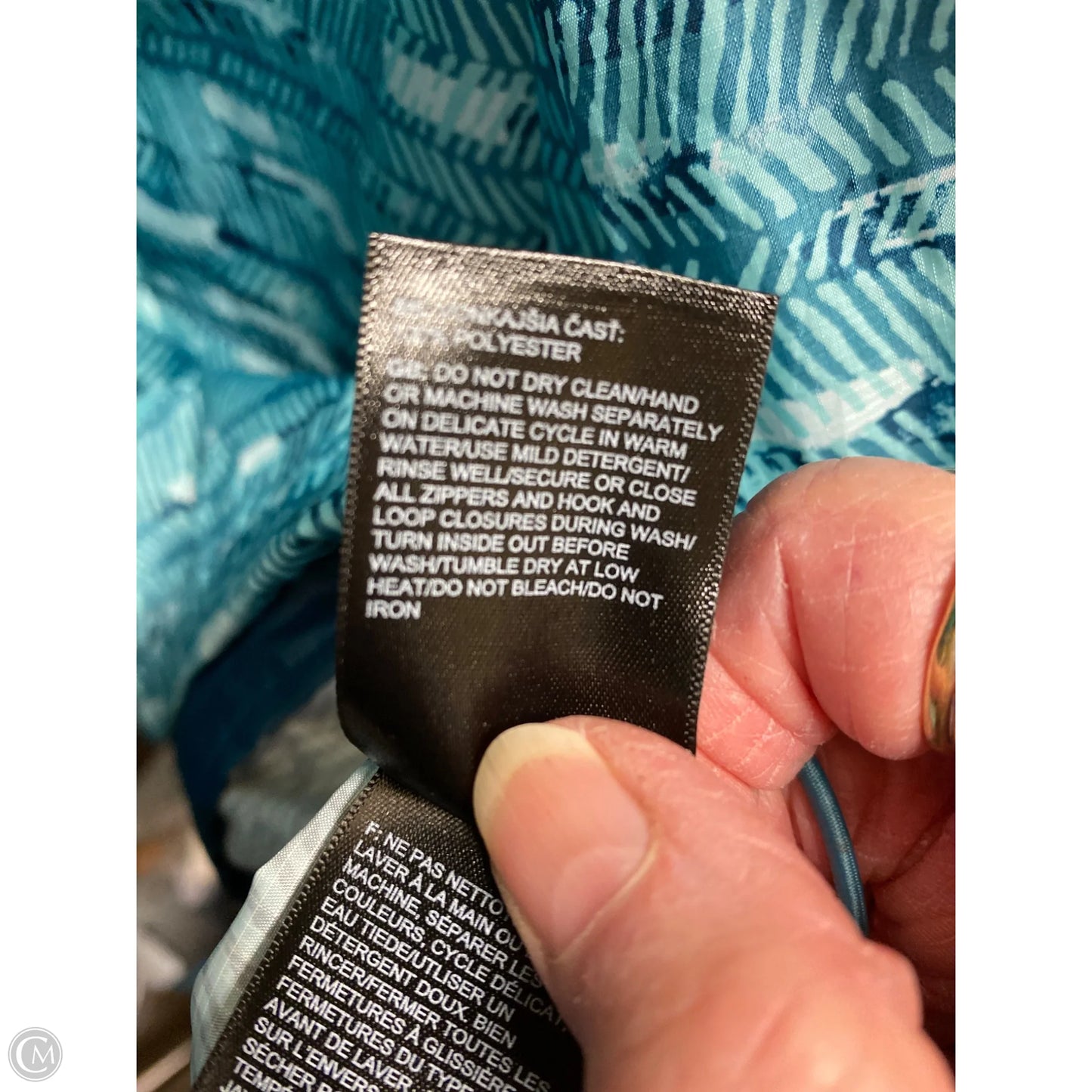 Jacket Windbreaker By The North Face In Aqua, Size: M
