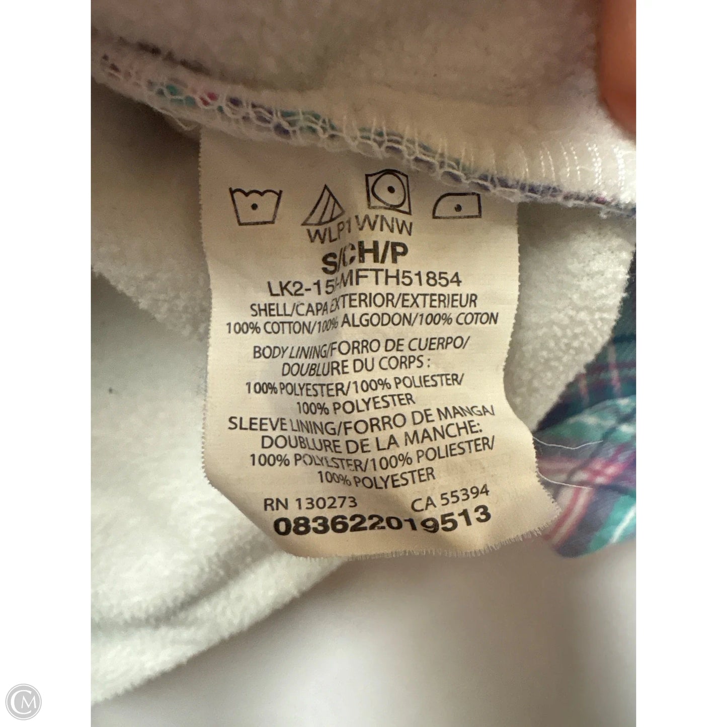 Top Long Sleeve By Riders In Blue & Pink, Size: S