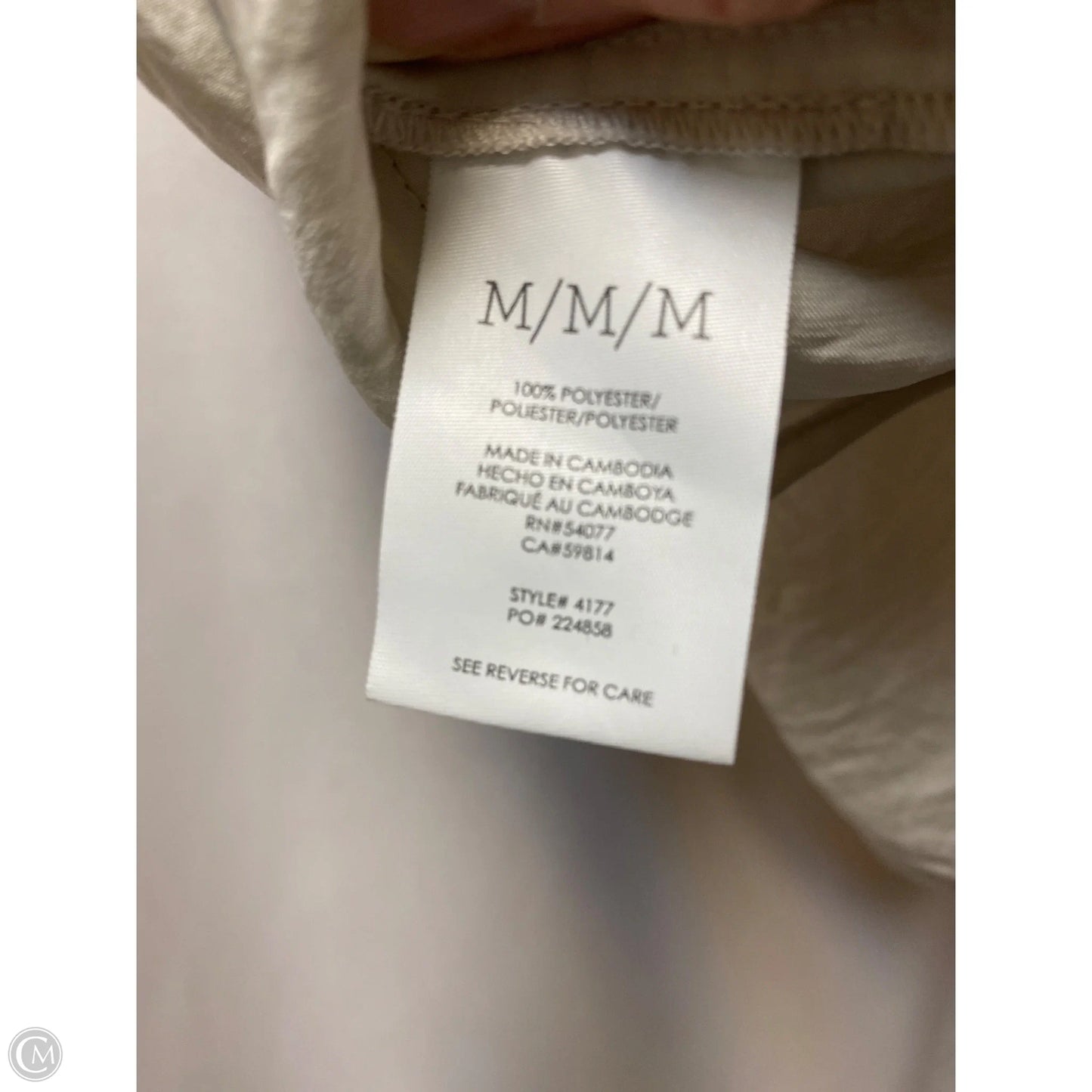 Top Sleeveless By Cabi In Tan, Size: M