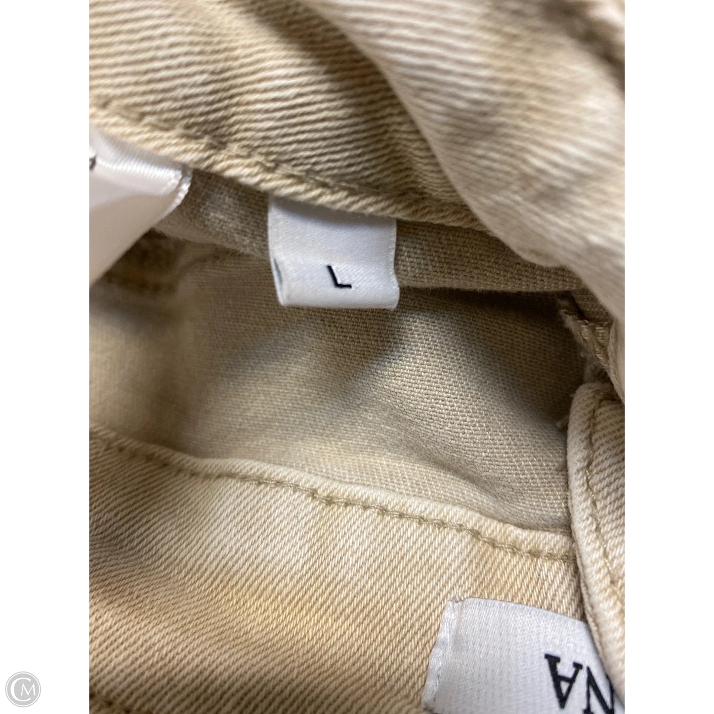 Jeans Wide Leg By Zenana In Tan Denim, Size: L