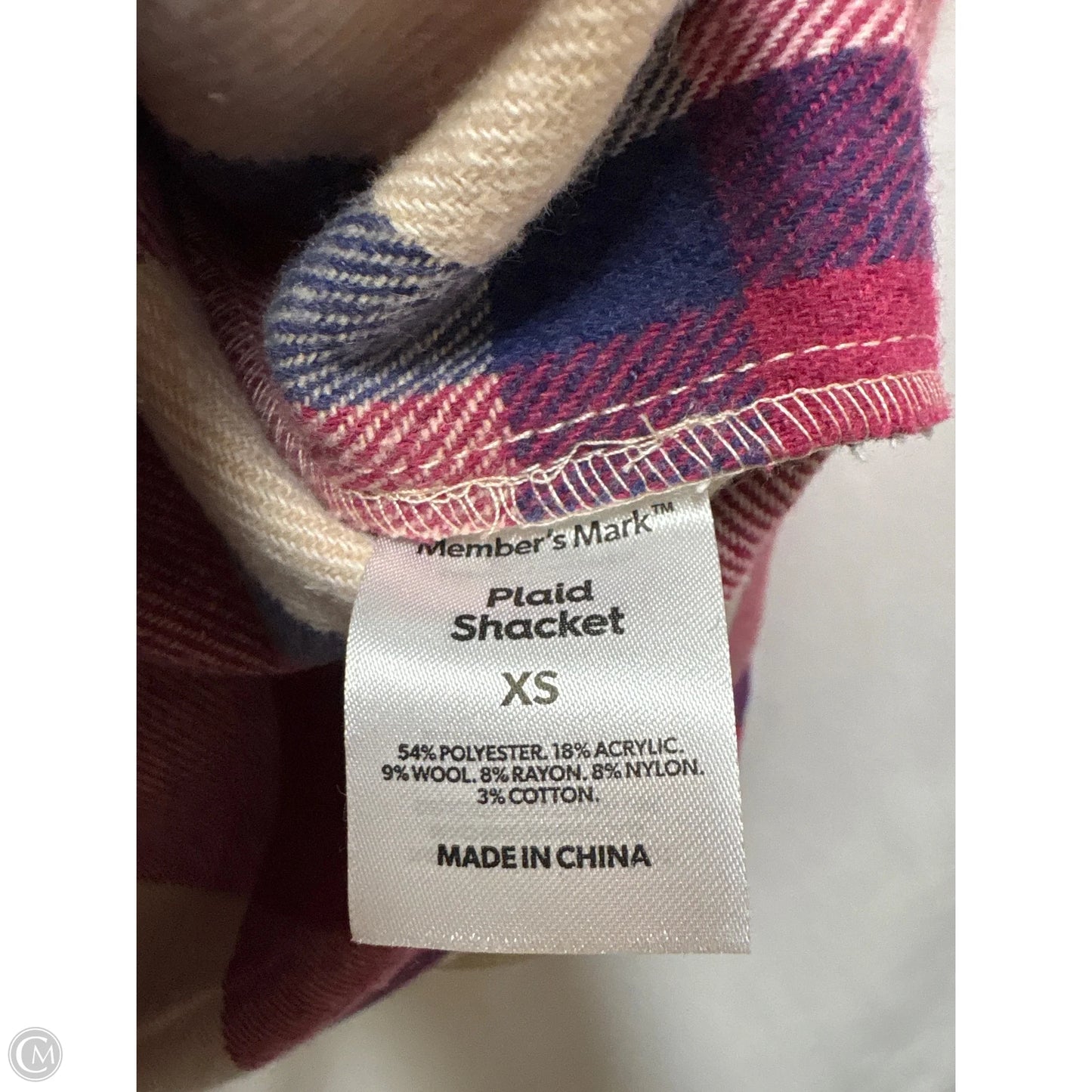 Jacket Shirt By Members Mark In Pink, Size: Xs