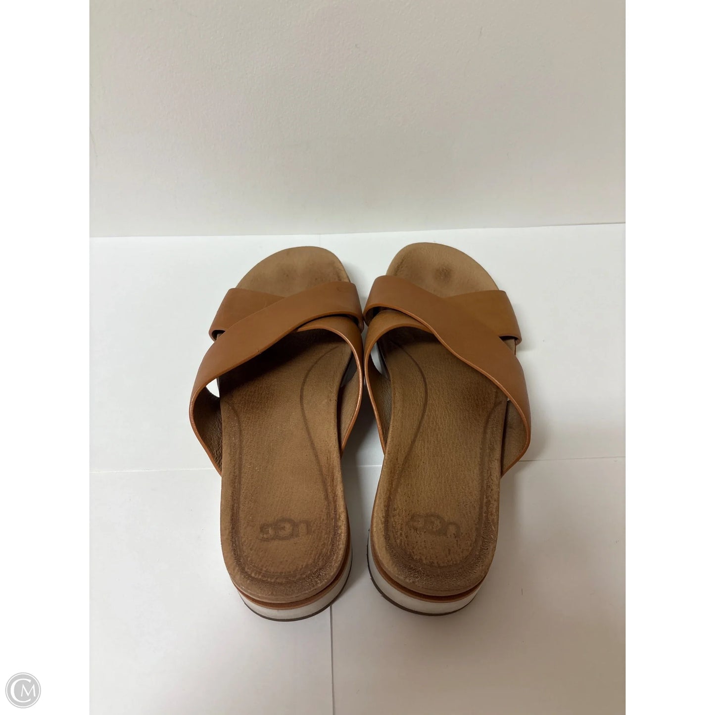 Sandals Designer By Ugg In Brown, Size: 7