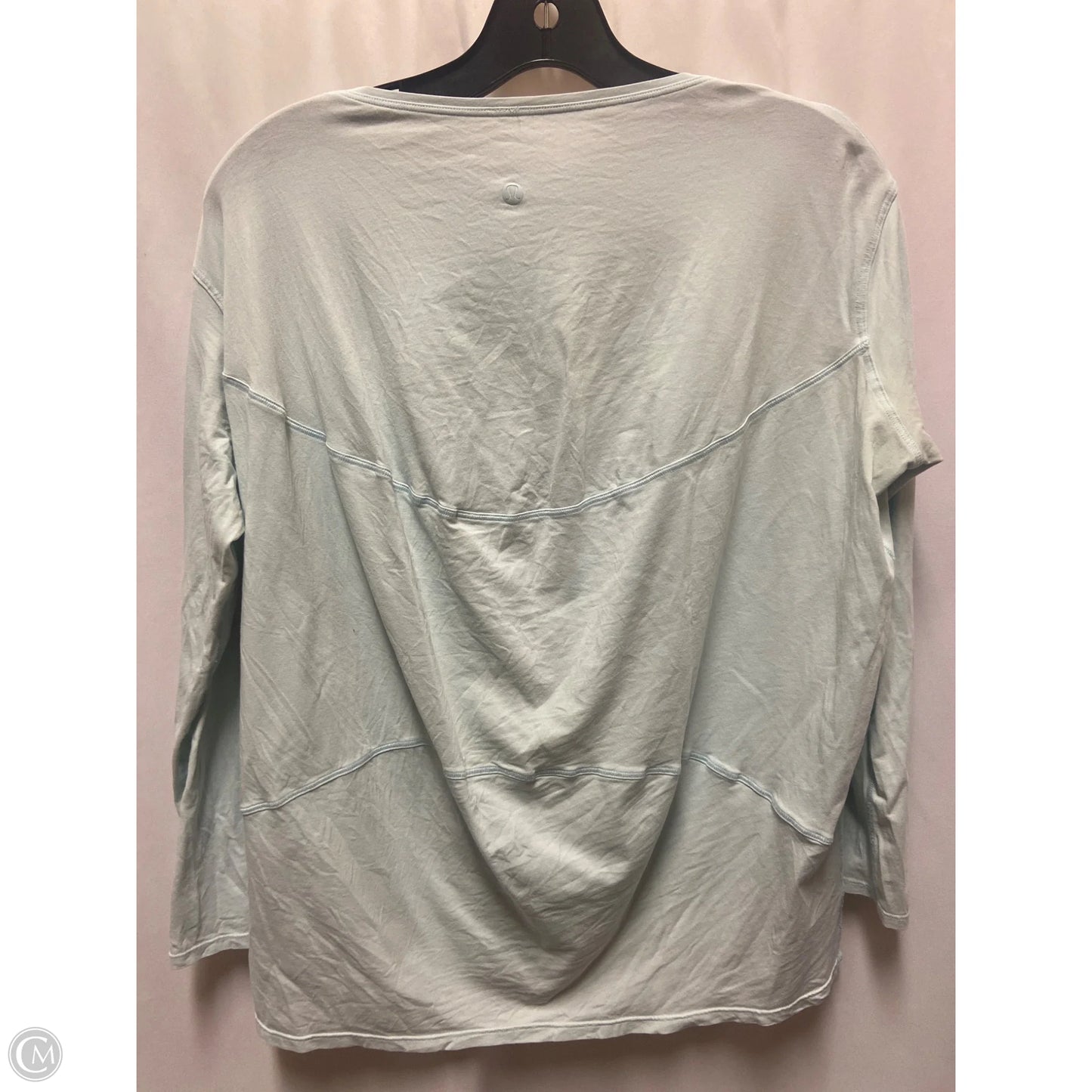 Athletic Top Long Sleeve Crewneck By Lululemon In Blue, Size: M