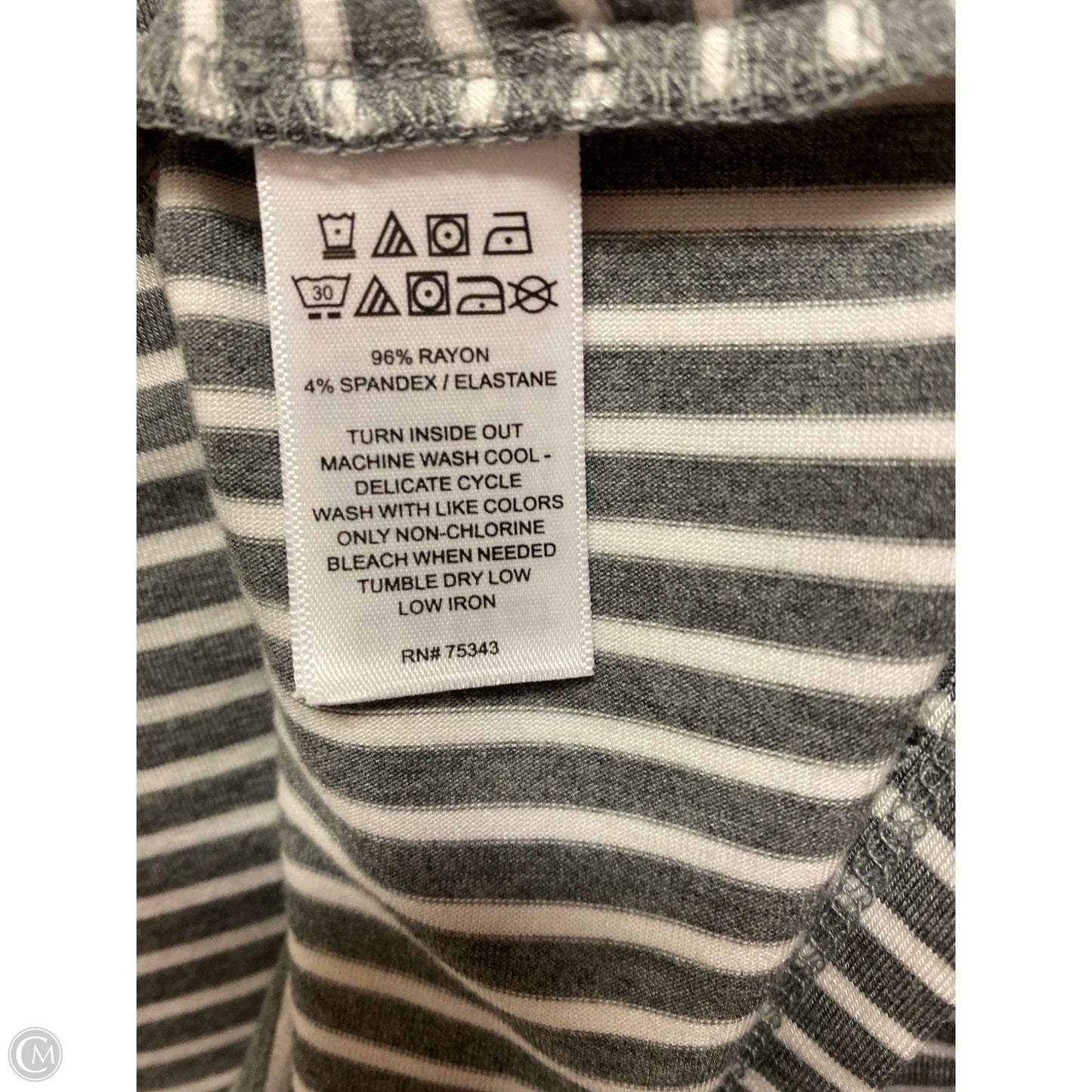 Top Short Sleeve By Tahari In Grey, Size: L
