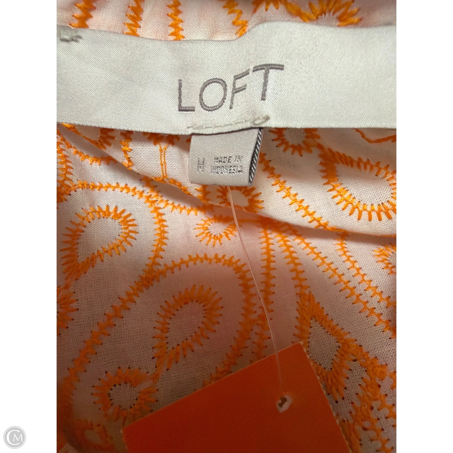 Top Sleeveless By Loft In Orange, Size: M
