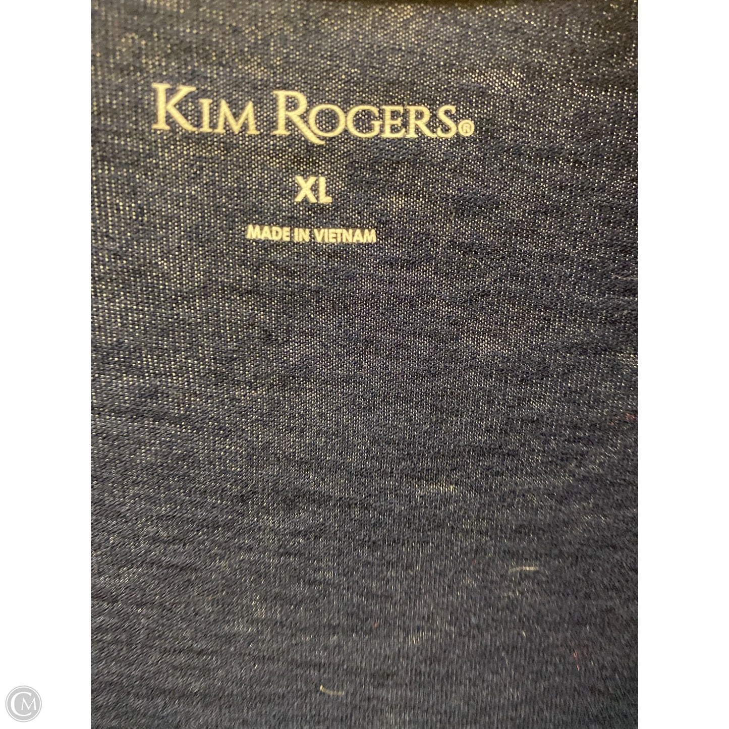 Top Short Sleeve By Kim Rogers In Navy, Size: Xl