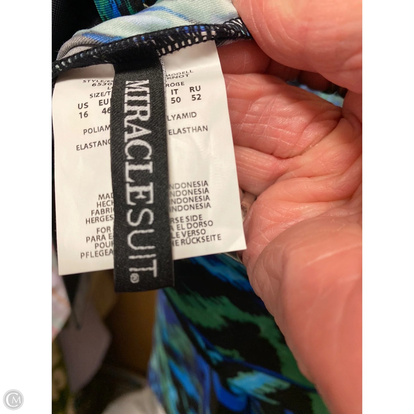 Swimsuit Top By Miraclesuit In Blue, Size: Xl