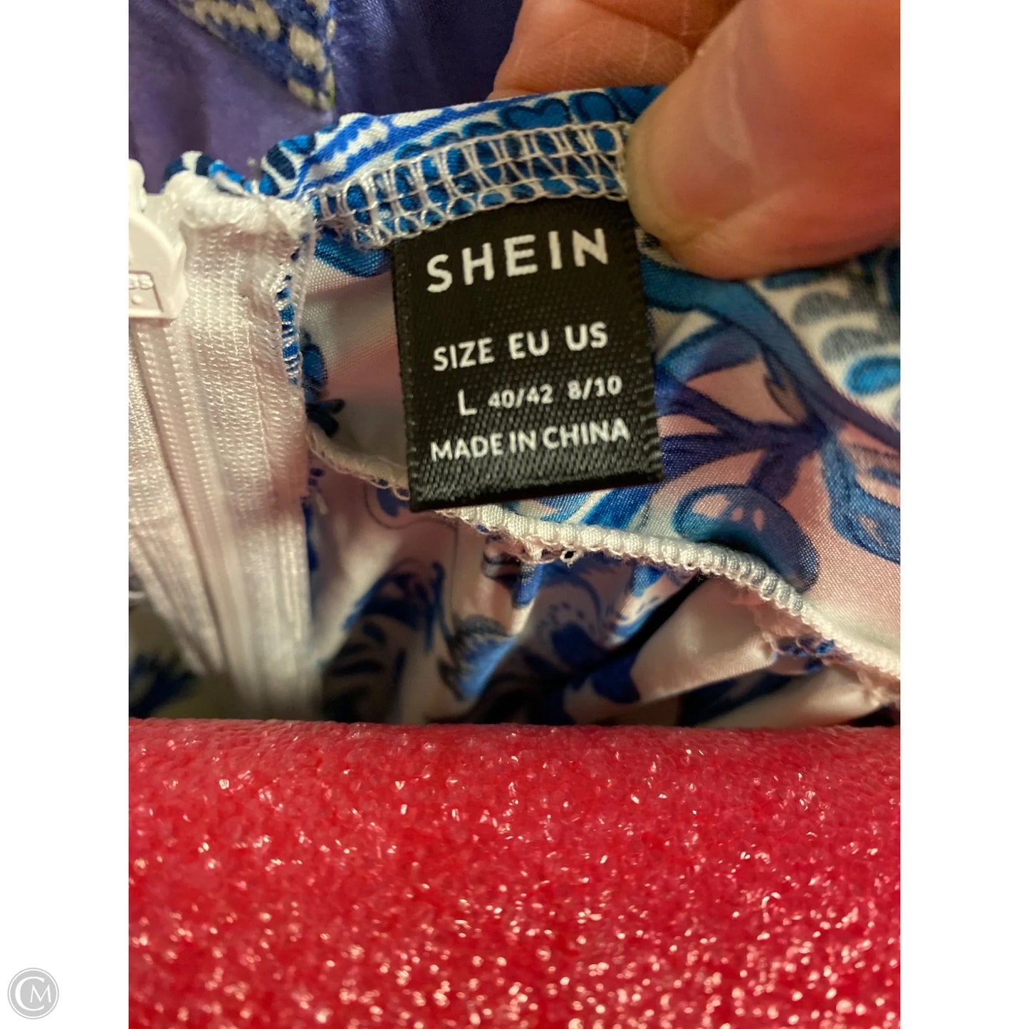 Dress Casual Maxi By Shein In Blue & White, Size: L