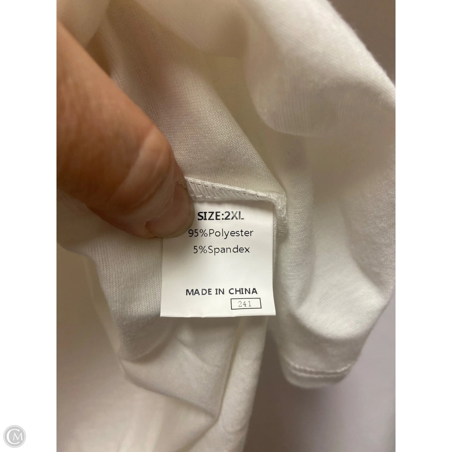Top Short Sleeve By Clothes Mentor In White, Size: 2x
