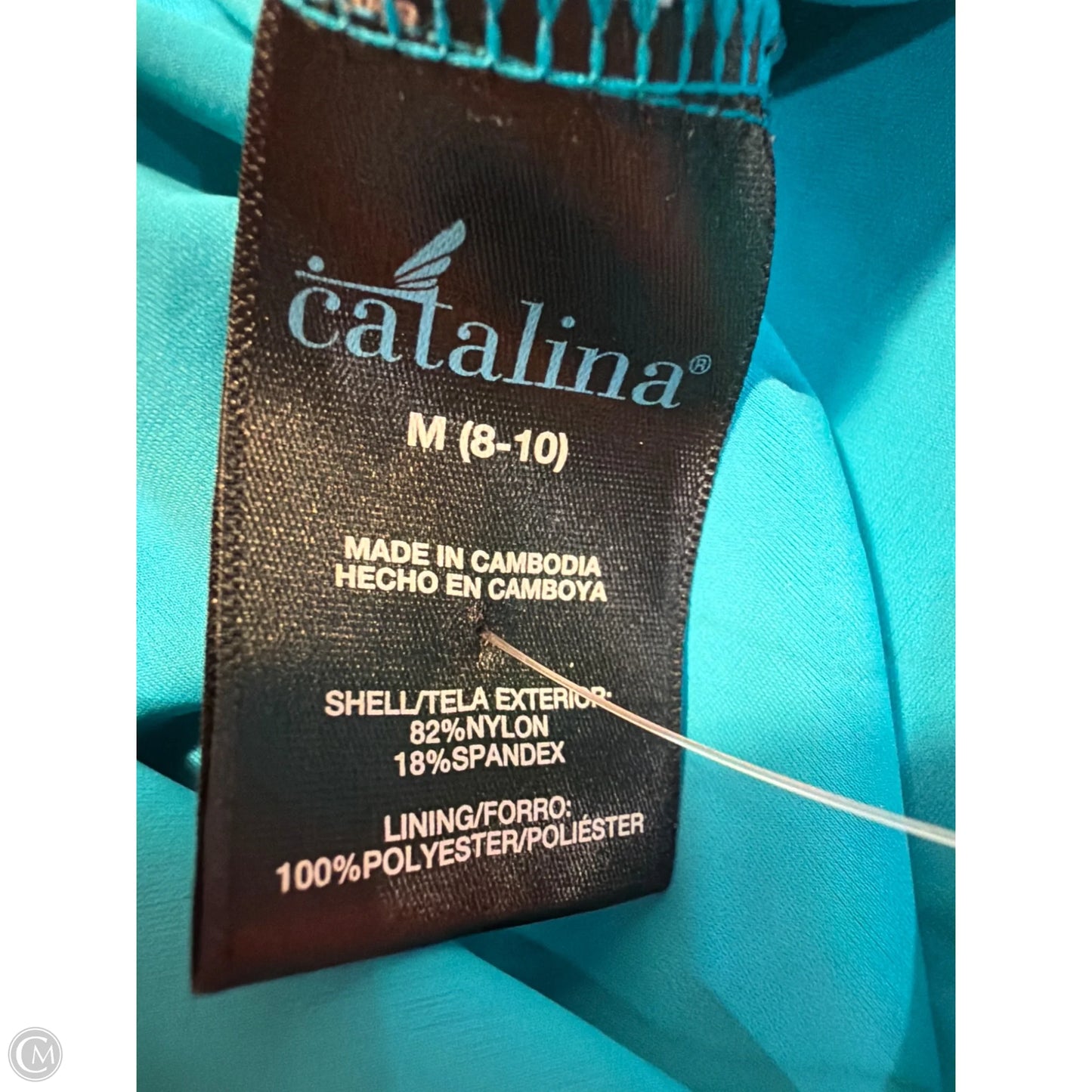 Swimsuit Top By Catalina In Aqua, Size: M