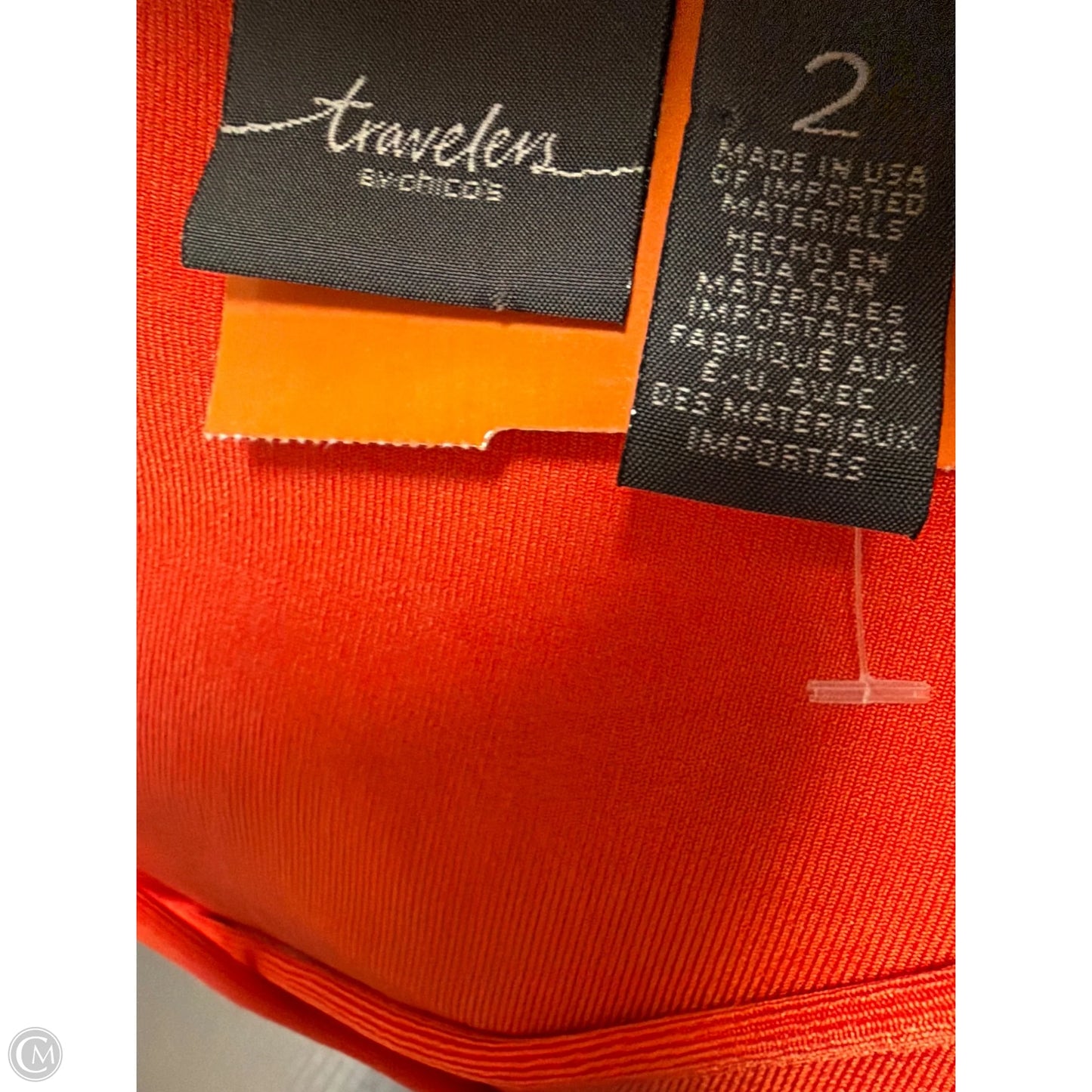 Top Long Sleeve By Chicos In Orange, Size: L