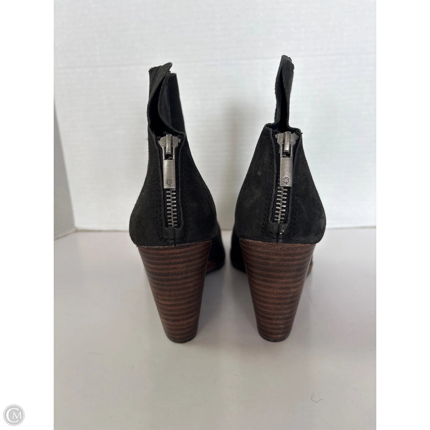 Sandals Heels Wedge By Lucky Brand In Black, Size: 8.5