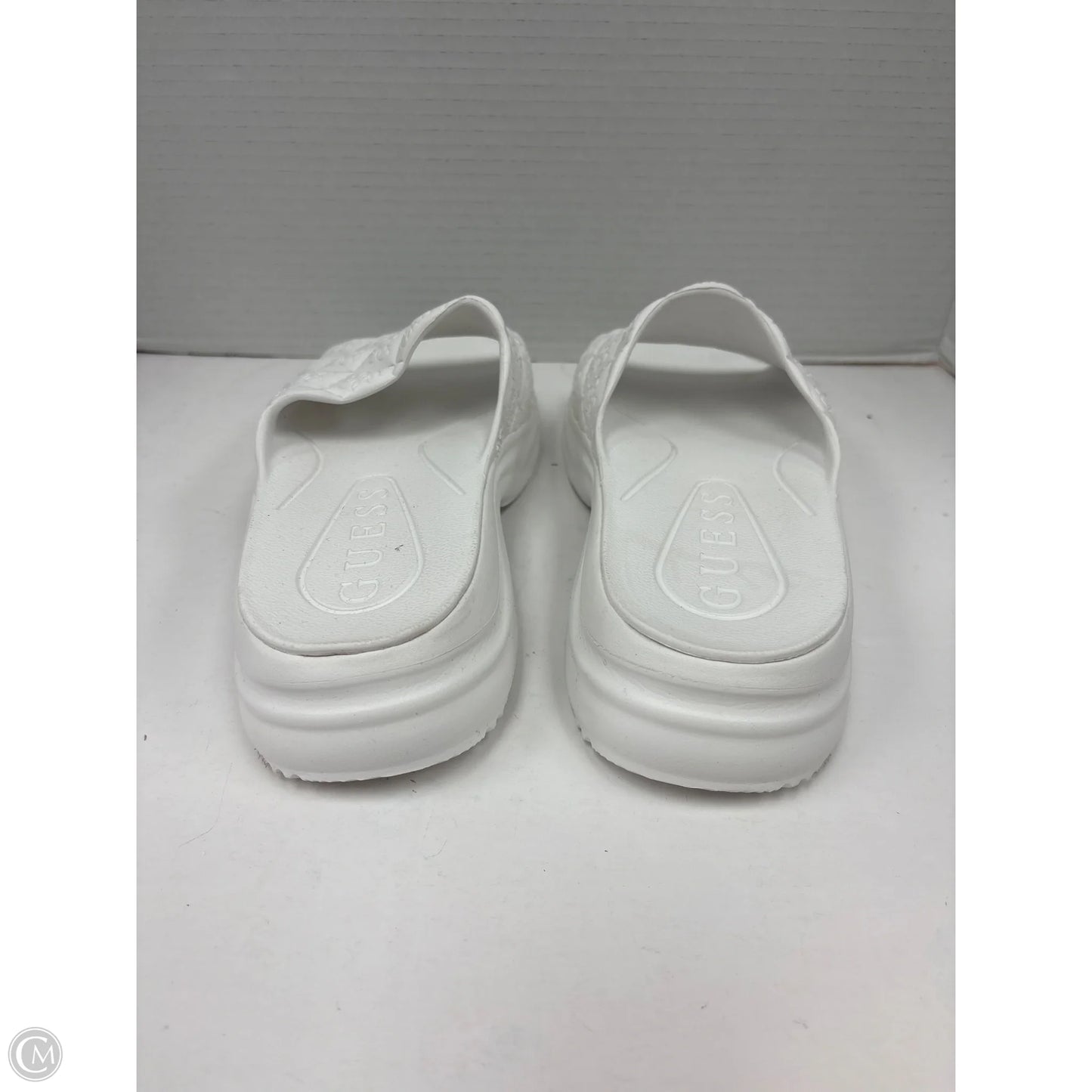 Sandals Heels Wedge By Guess In White, Size: 9