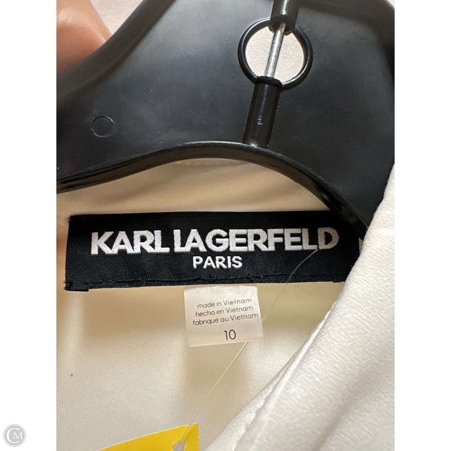 Dress Designer By Karl Lagerfeld In Black & White, Size: M