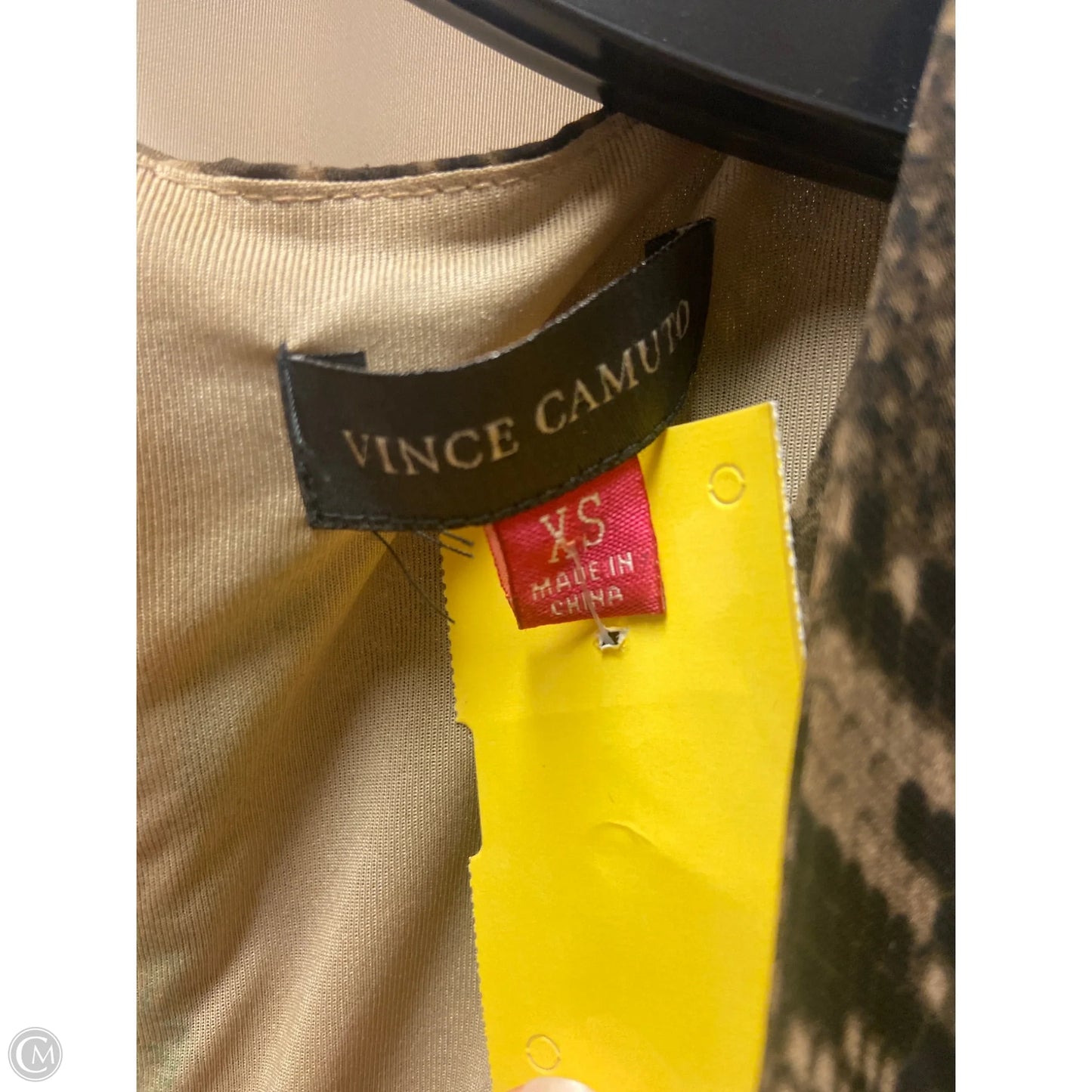 Top Sleeveless By Vince Camuto In Animal Print, Size: Xs