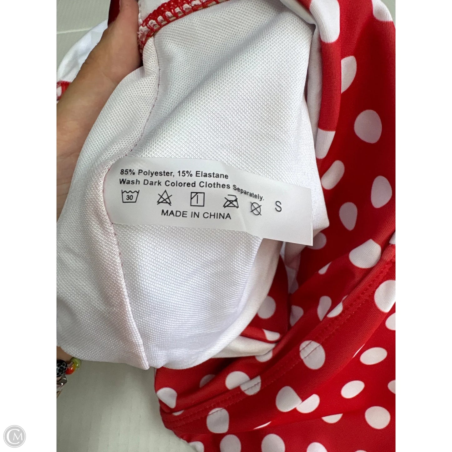 Swimsuit 2pc By Clothes Mentor In Red & White, Size: S