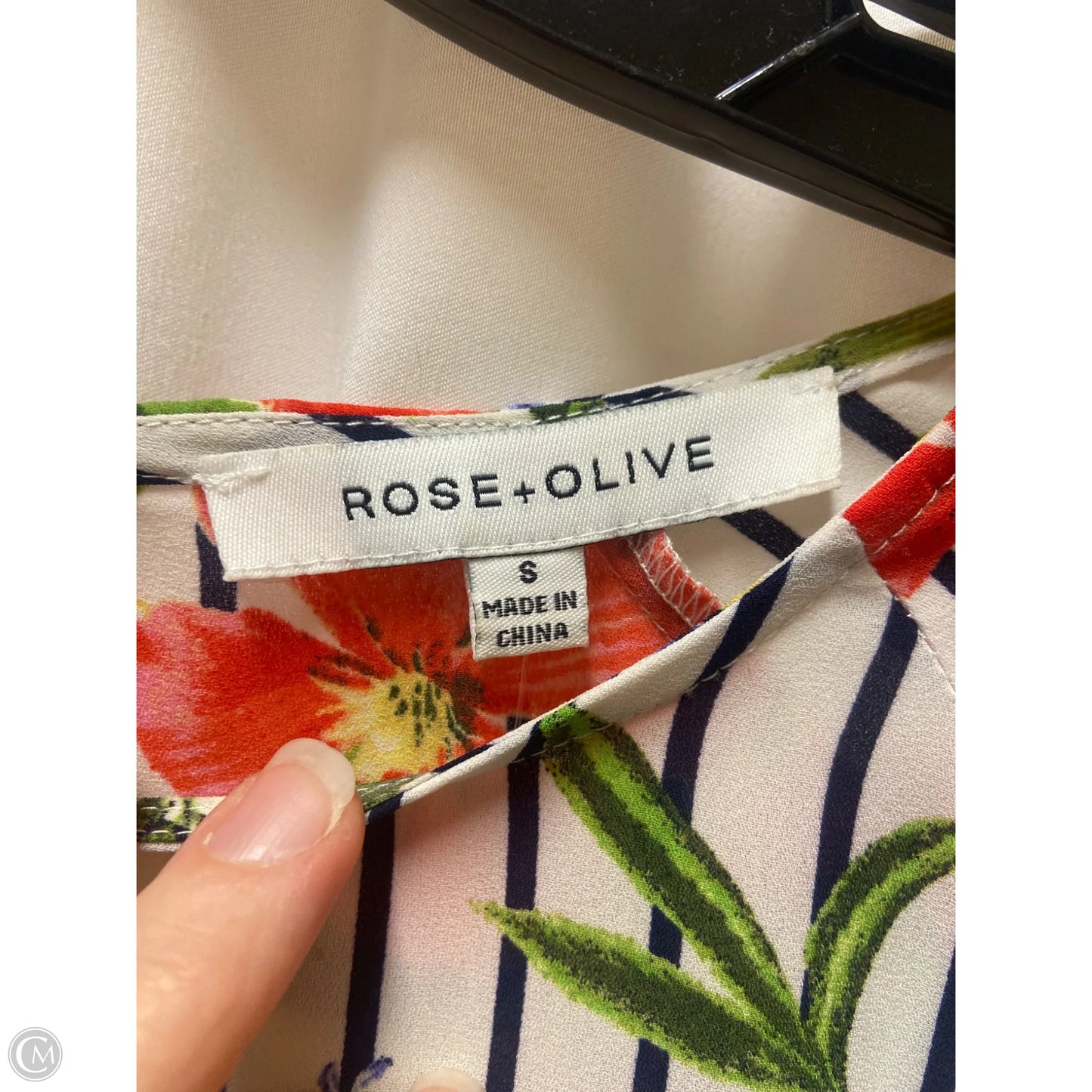 Top Long Sleeve By Rose And Olive In White, Size: S