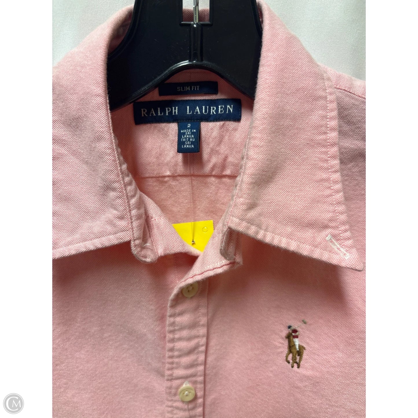 Top Long Sleeve By Ralph Lauren Blue Label In Pink, Size: Xs