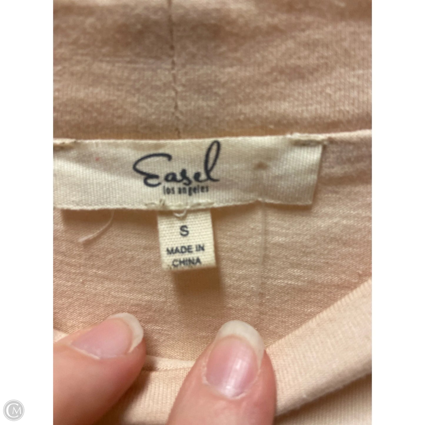 Top Short Sleeve By Easel In Peach, Size: S