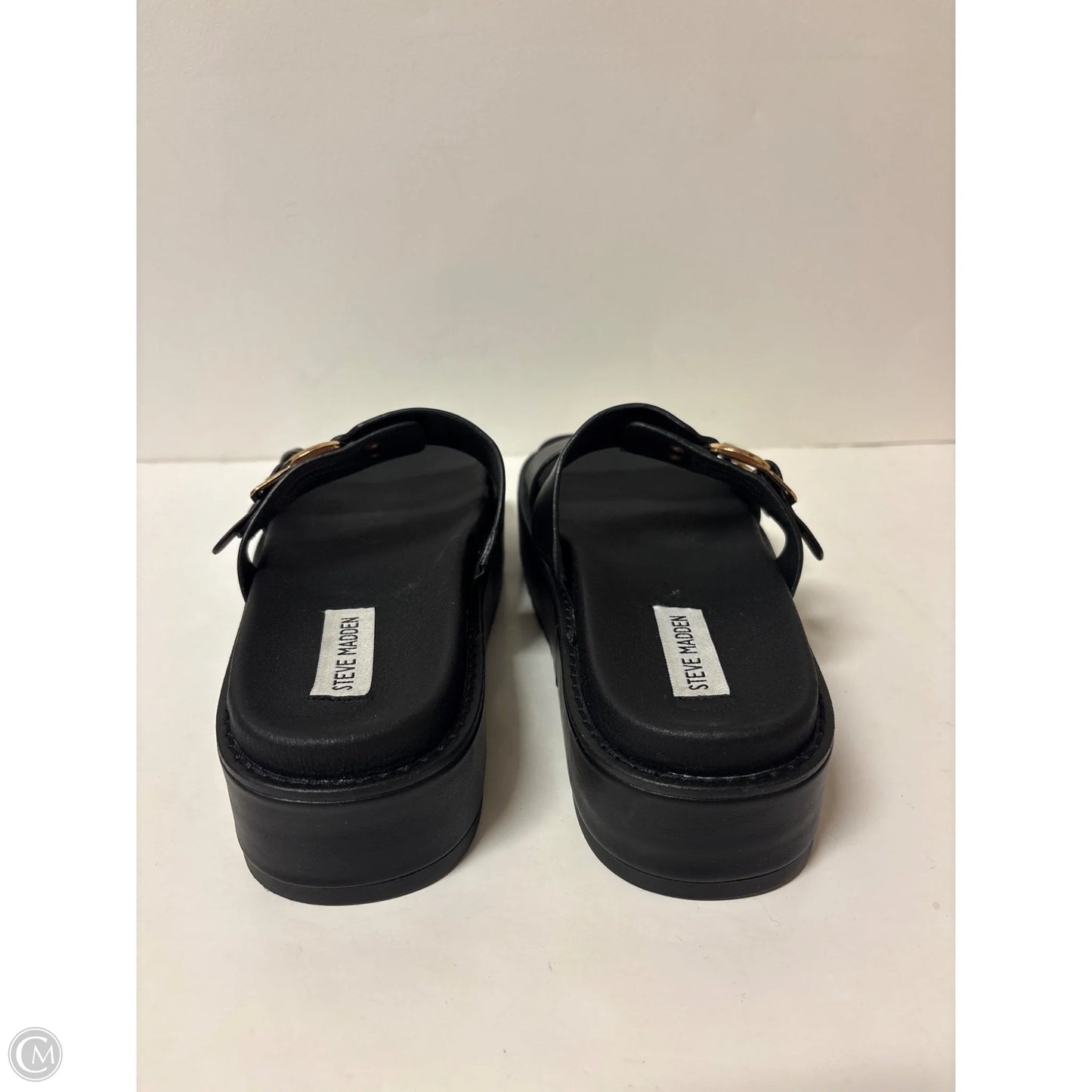 Sandals Flats By Steve Madden In Black, Size: 8.5